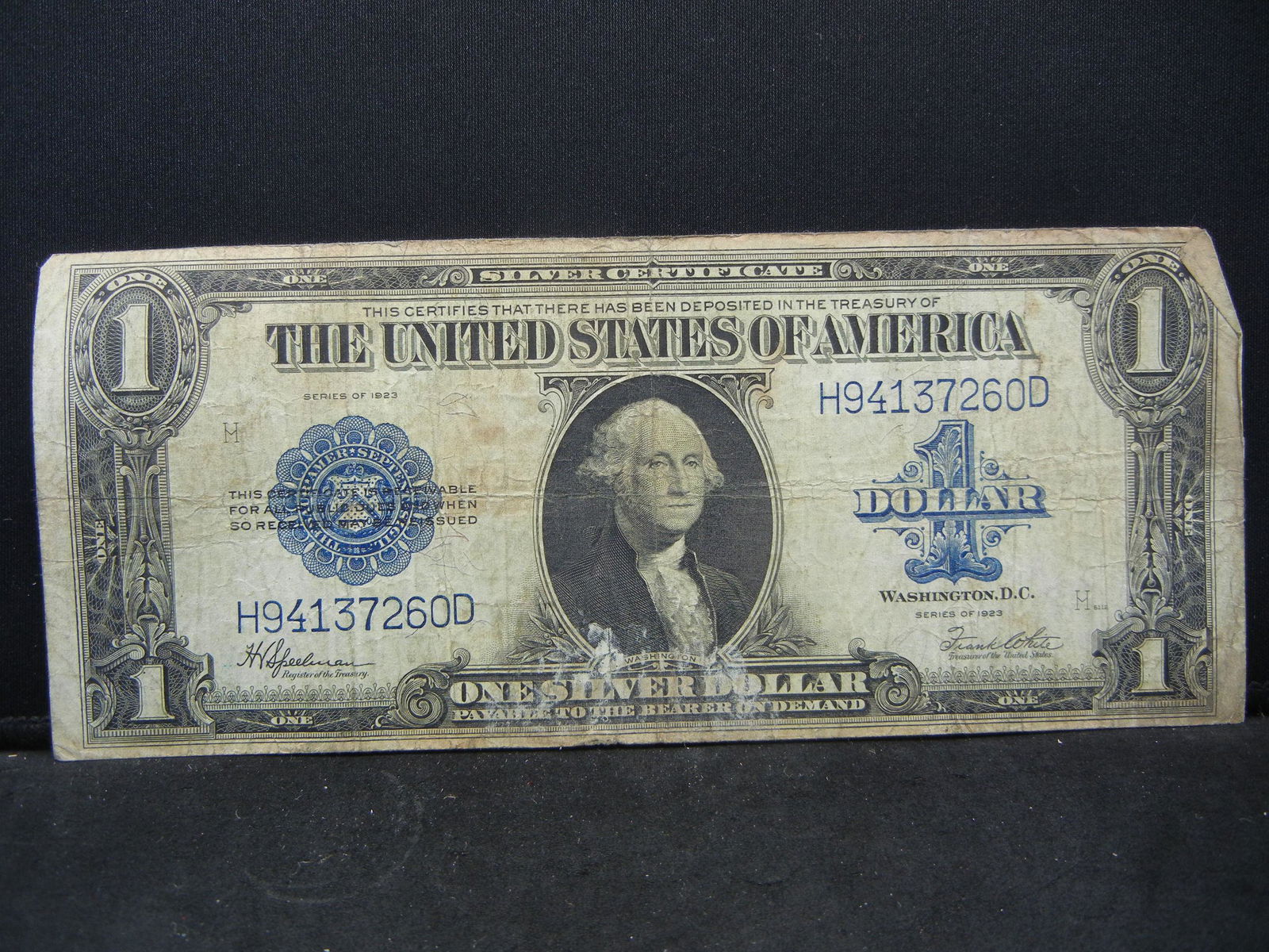 1923 Funny Back One Dollar Silver Certificate Blue Seal (1 of 3)