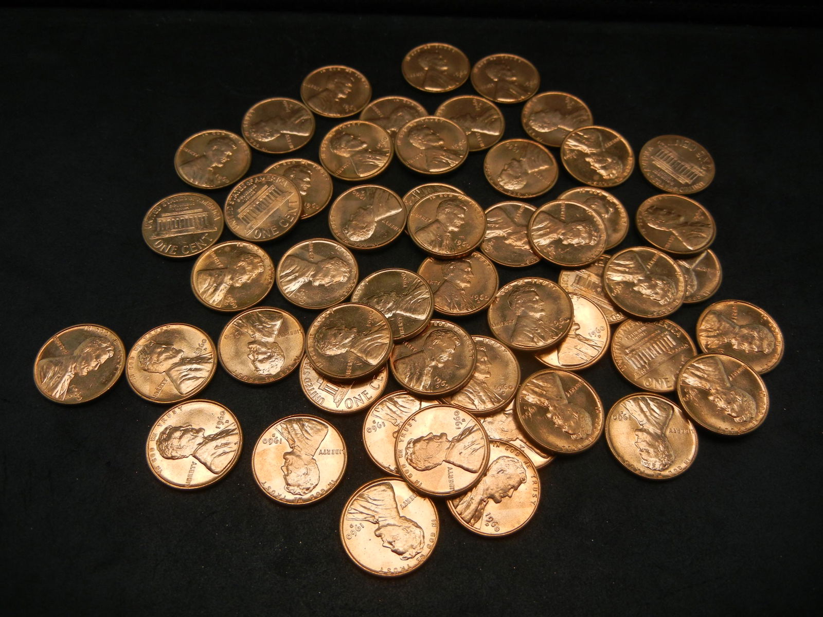 (2) rolls Lincoln Memorial cents:  60-D Large and SMALL (1 of 7)