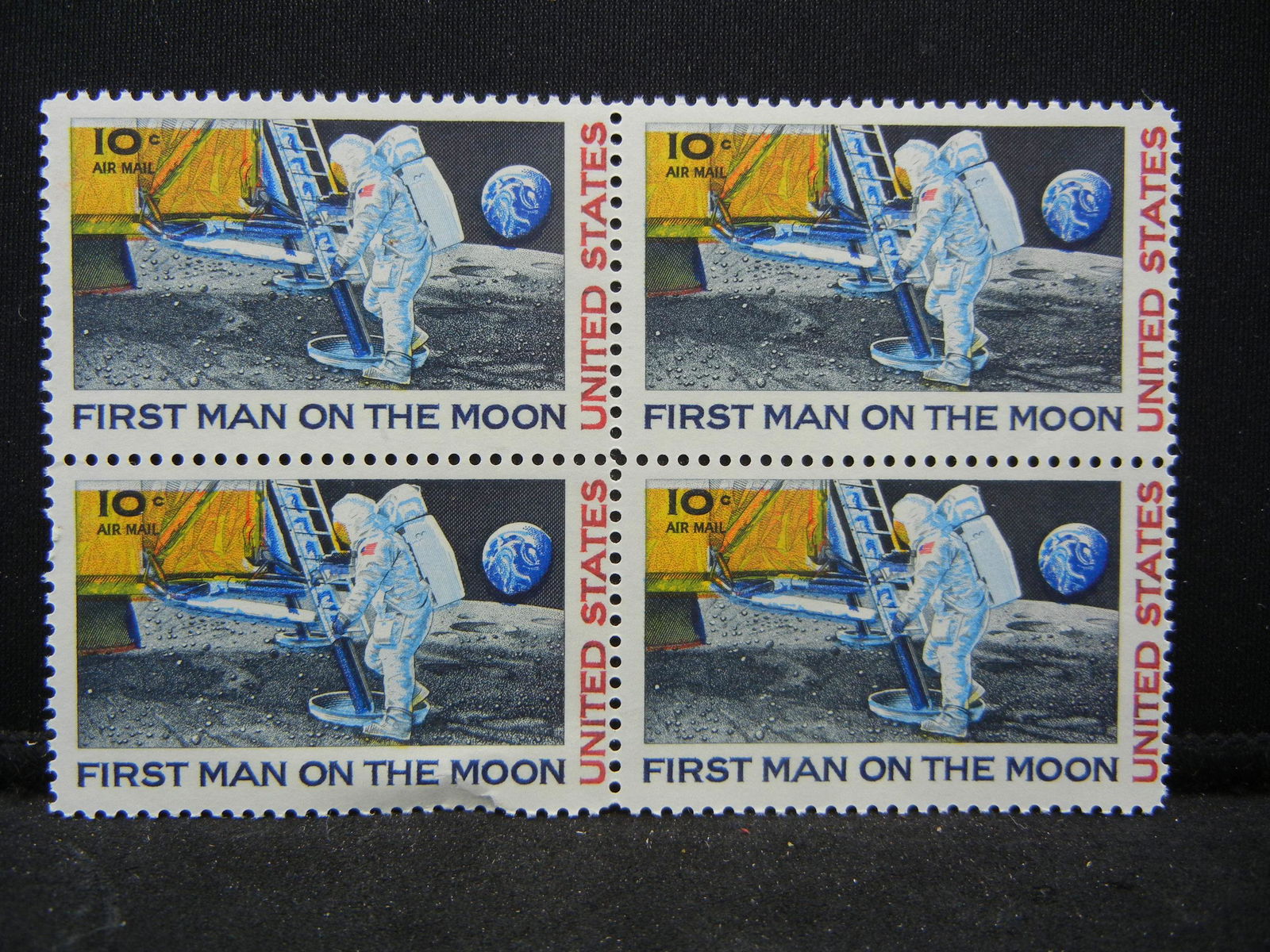 1969 Apollo 11 stamp block (1 of 2)