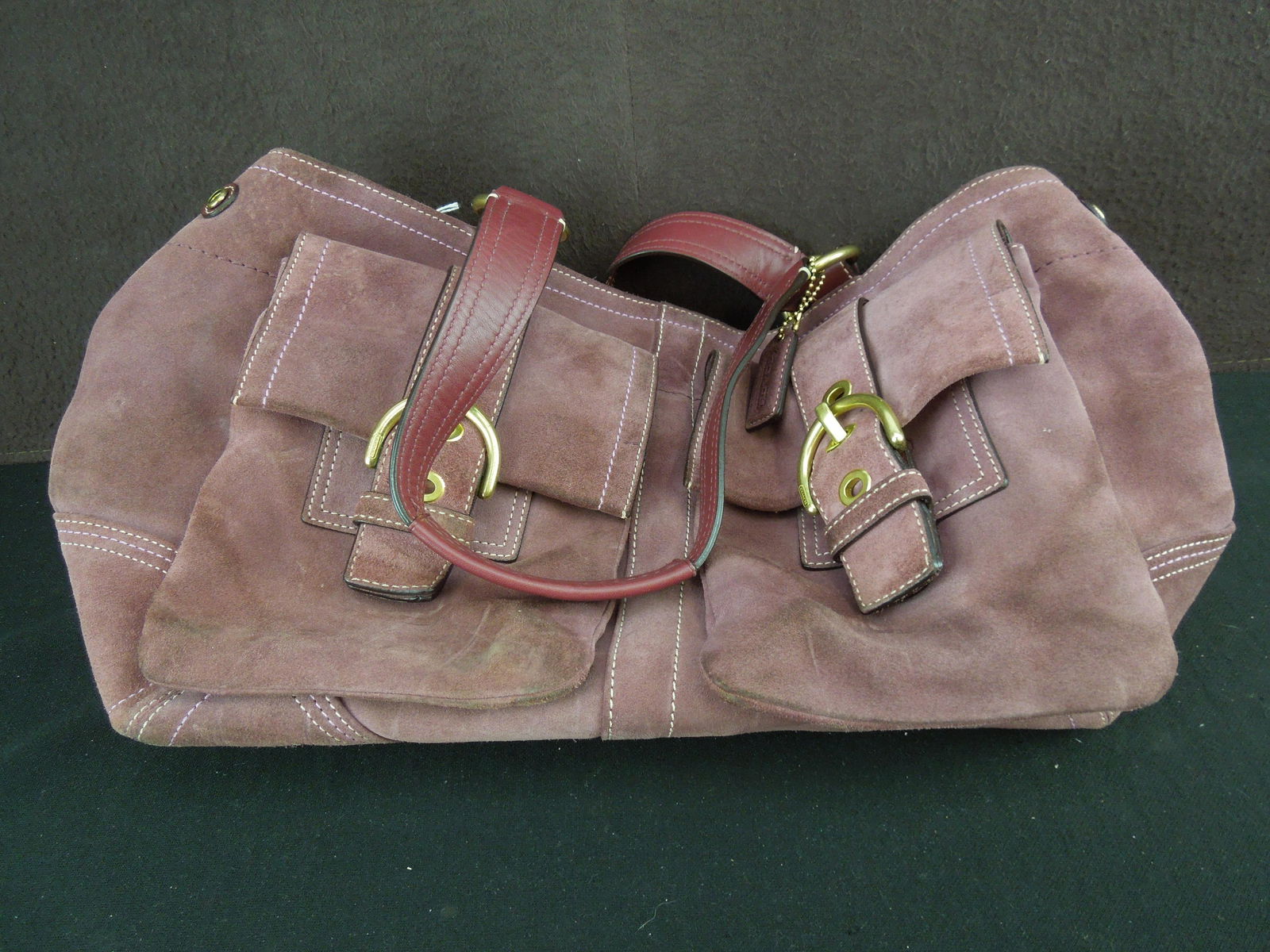 Purple COACH purse.: Purple COACH purse.