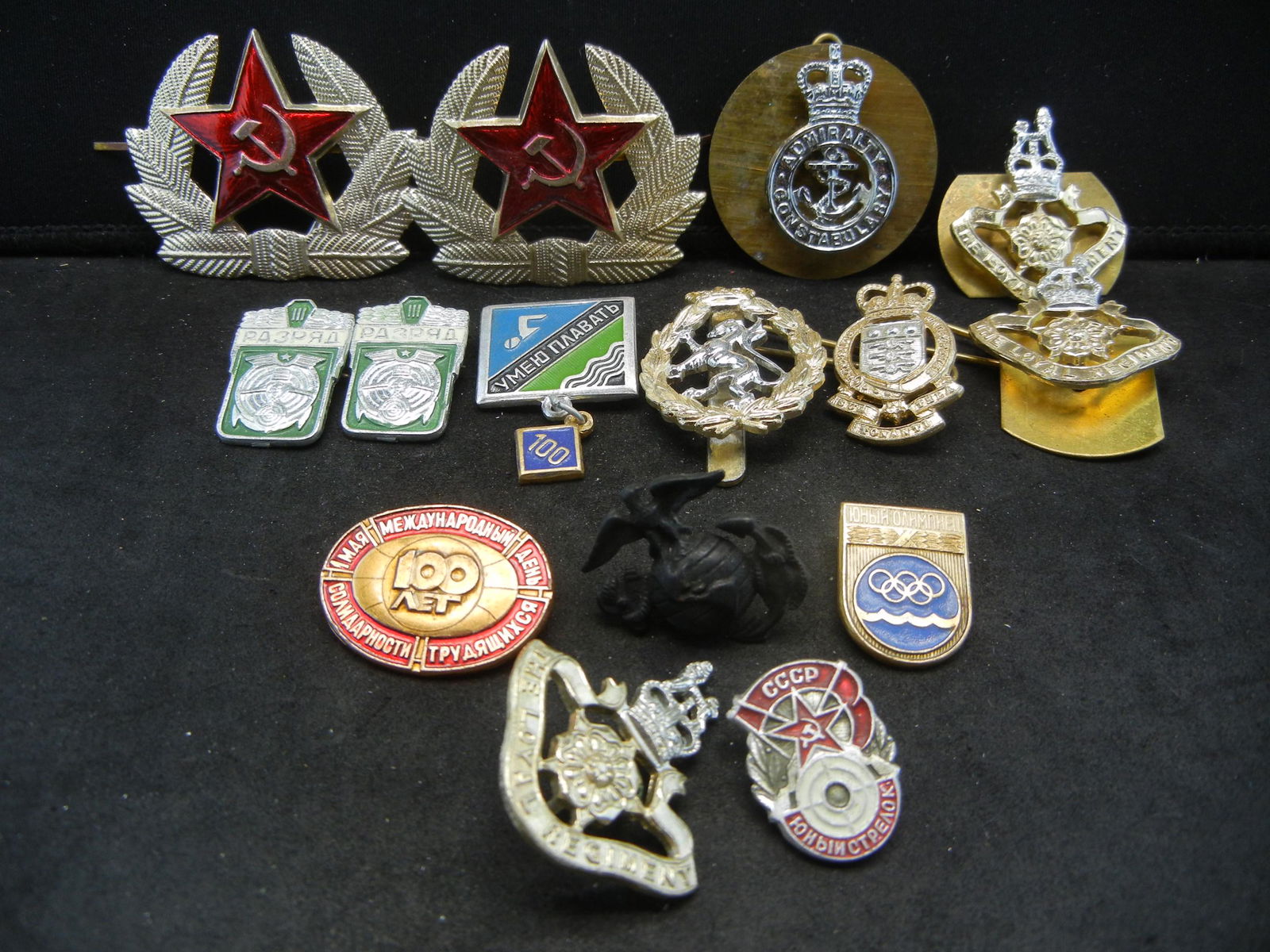 Collection of SOVIET and BRITISH military pins/medals (1 of 6)