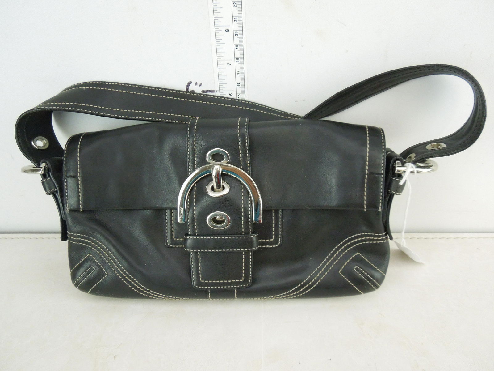 Black COACH handbag. (1 of 6)