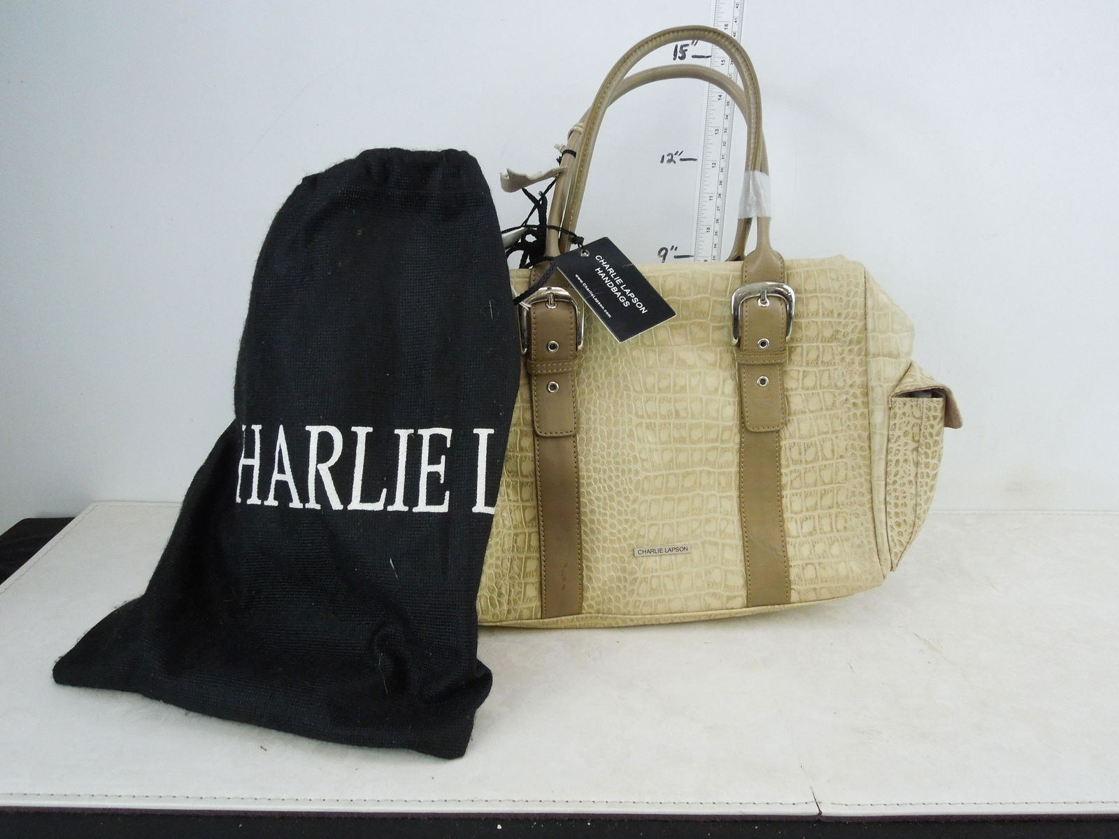 Charlie Lapson Tan Leather Purse (1 of 5)