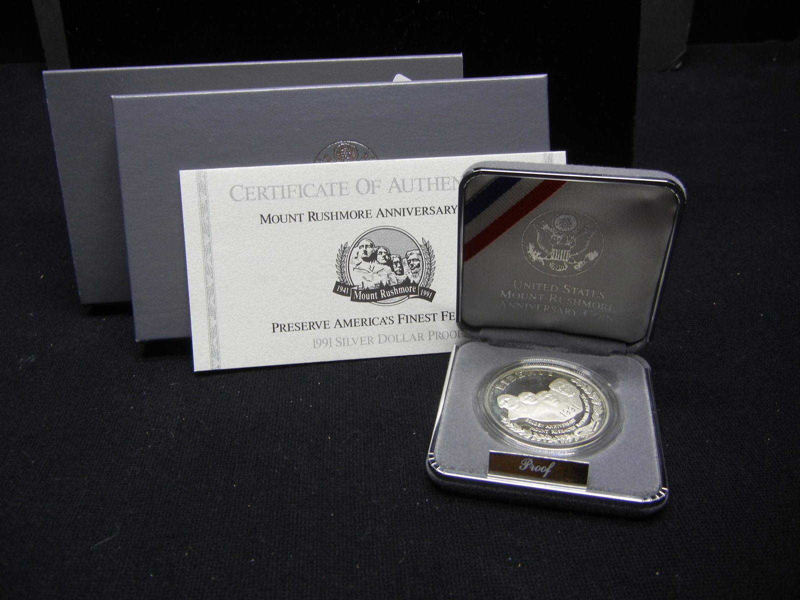 1991 United States Mount Rushmore Proof Silver Dollar (1 of 4)