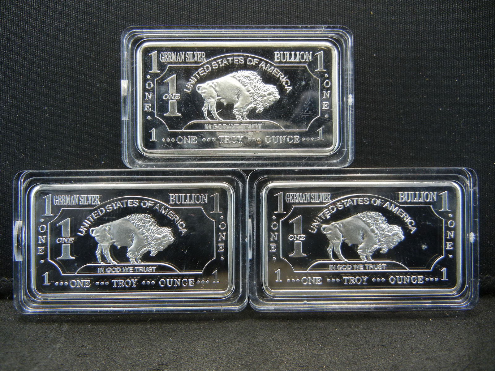 Clad 3 One Troy Ounce German Silver Buffalo Collector (1 of 2)