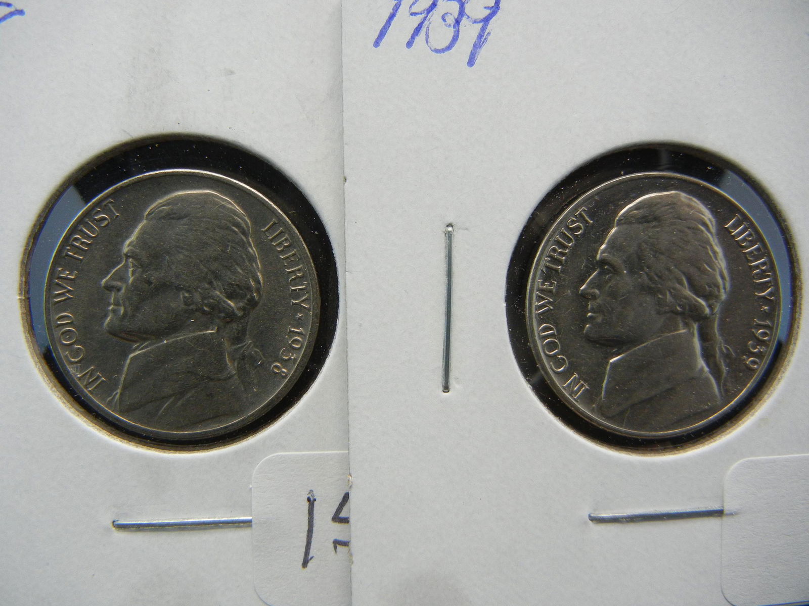 1938 & 1939  Jefferson Nickels AU (1 of 2)
