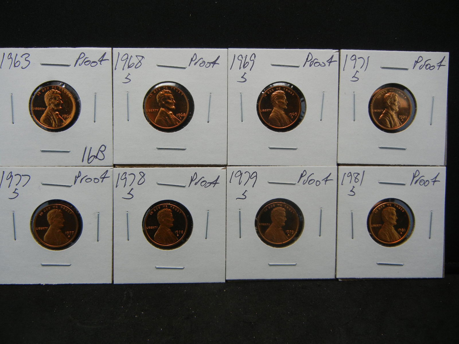 8 Proof Lincoln Cents 1963-1981 (1 of 5)