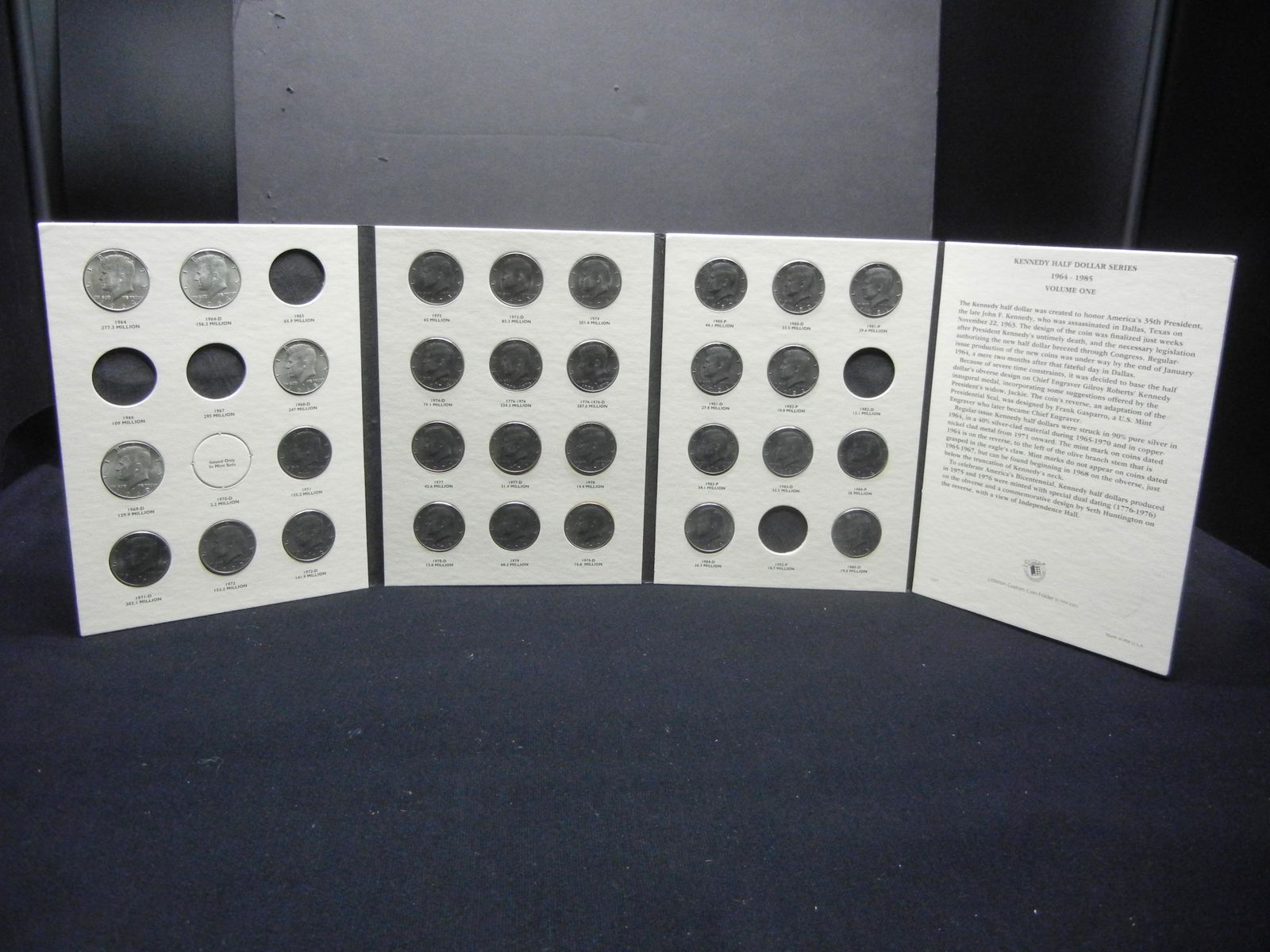 Kennedy Half Dollar Book, 1964-1985, (30) Coins (1 of 7)