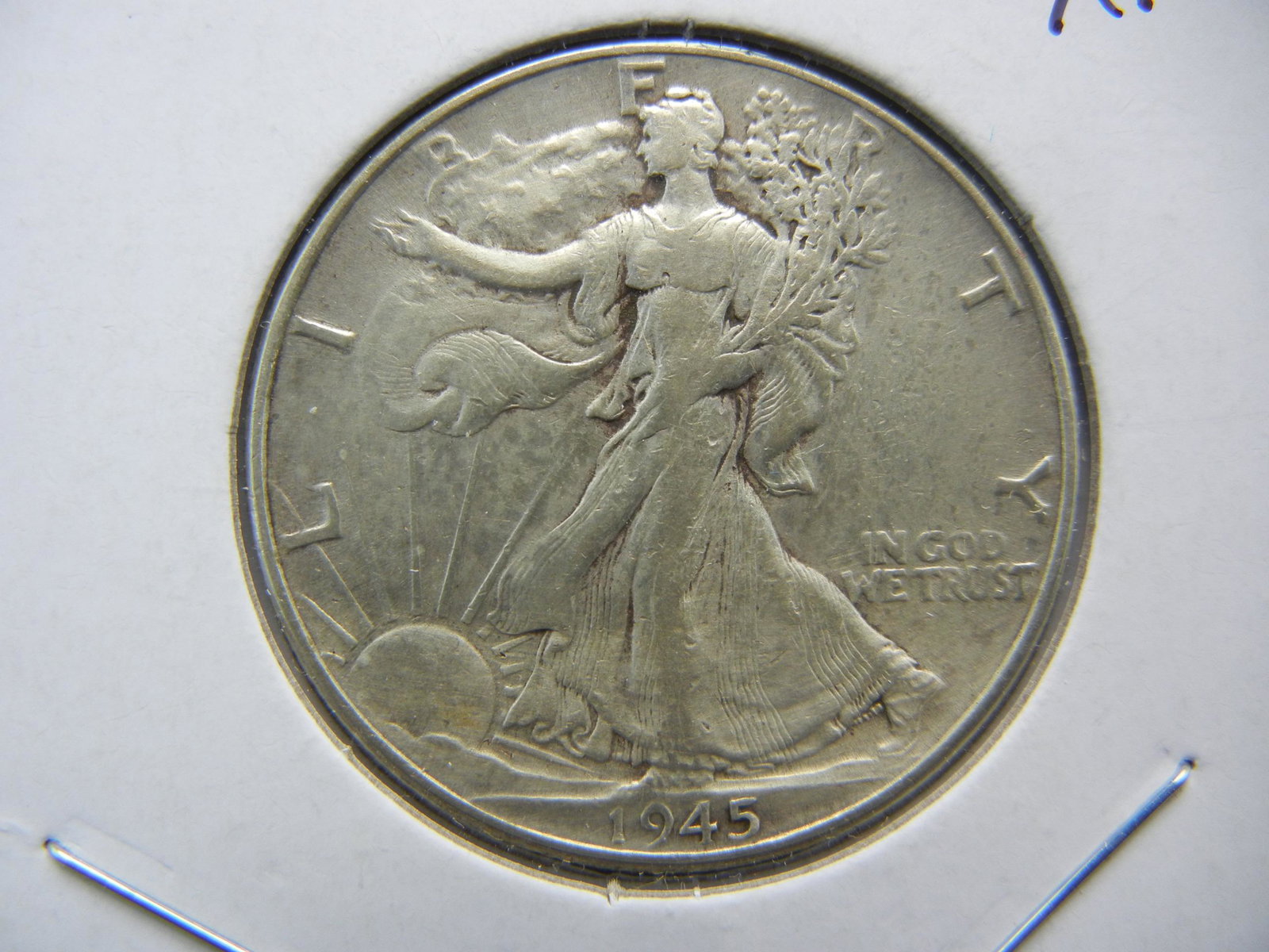 1945 Walker Half Dollar. XF.: 1945 Walker Half Dollar. XF.