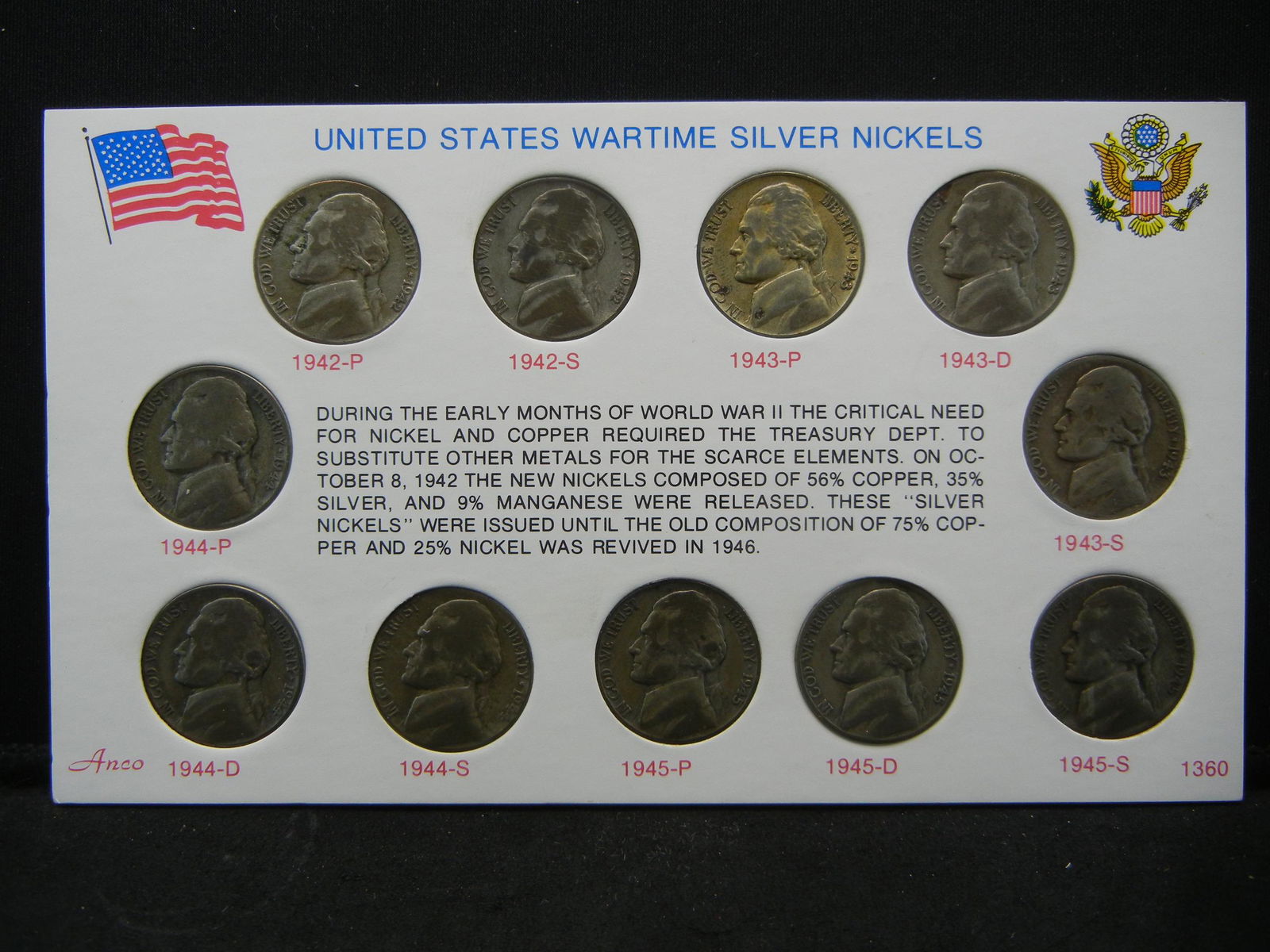 WWII EMERGENCY Silver nickel collection. All mints! (1 of 2)