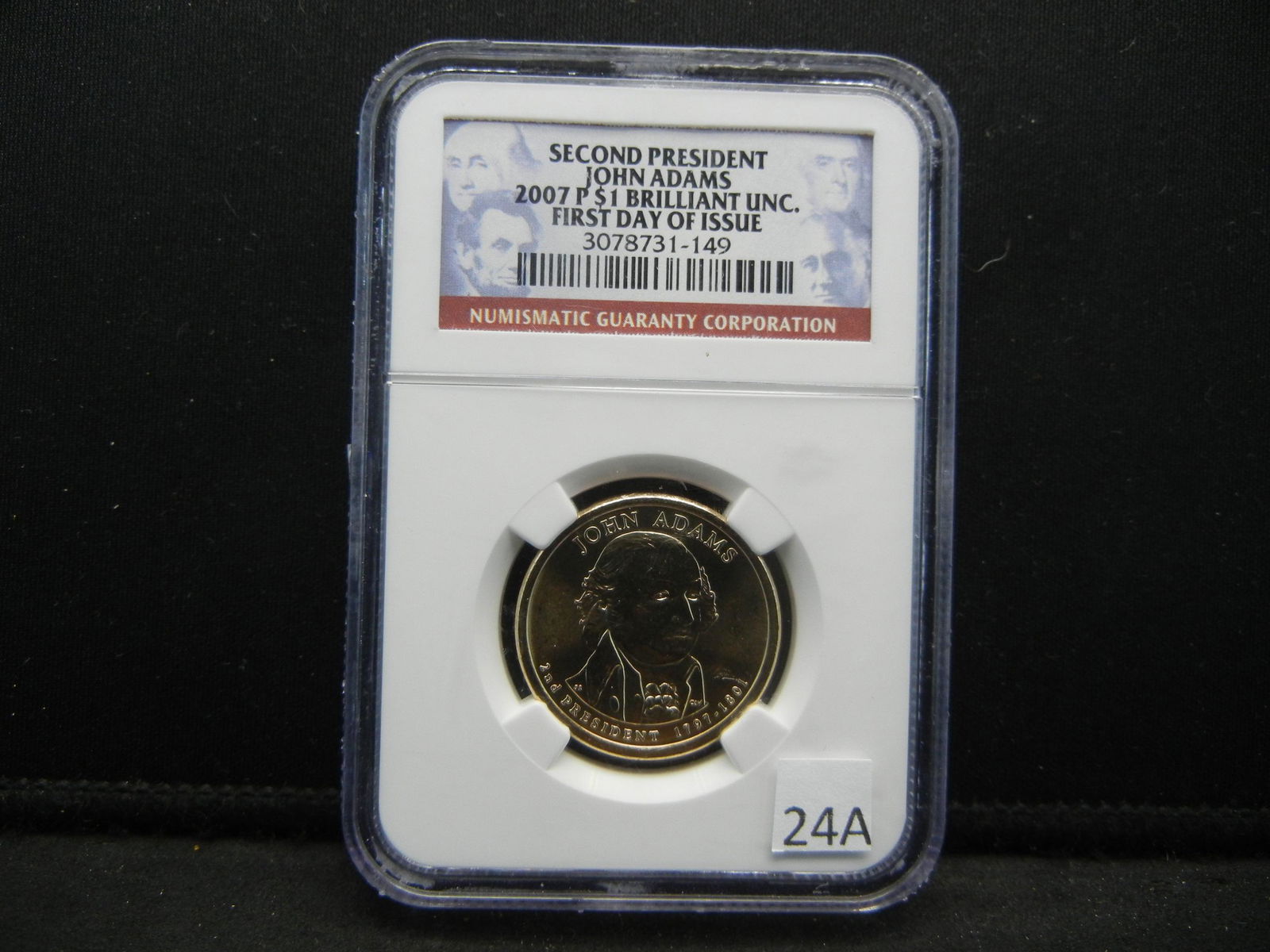 2007 P John Adams One Dollar Brilliant UNC First Day of (1 of 4)