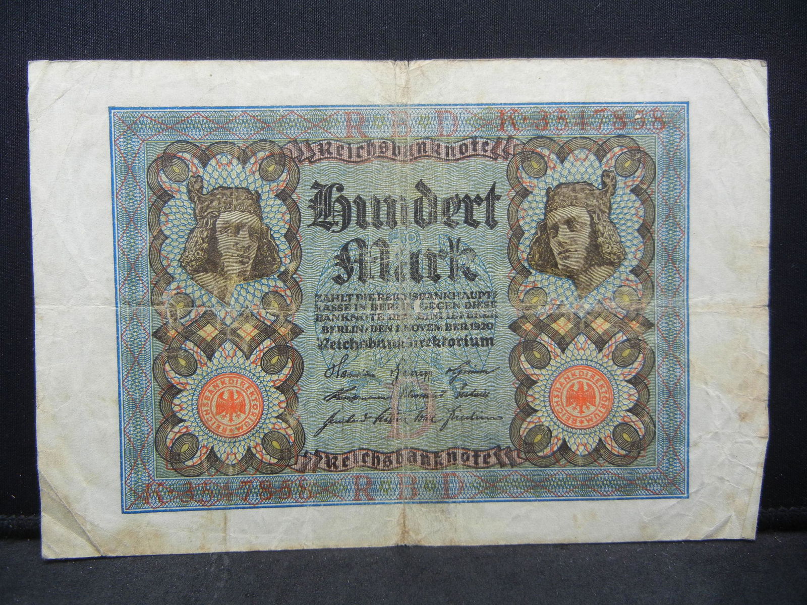 1920 Germany 100 Mark. (1 of 3)