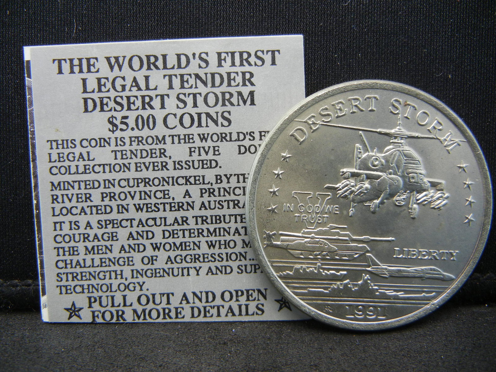 1991 Desert Storm Medal, New Queensland Mint: 1991 Desert Storm Medal, New Queensland Mint