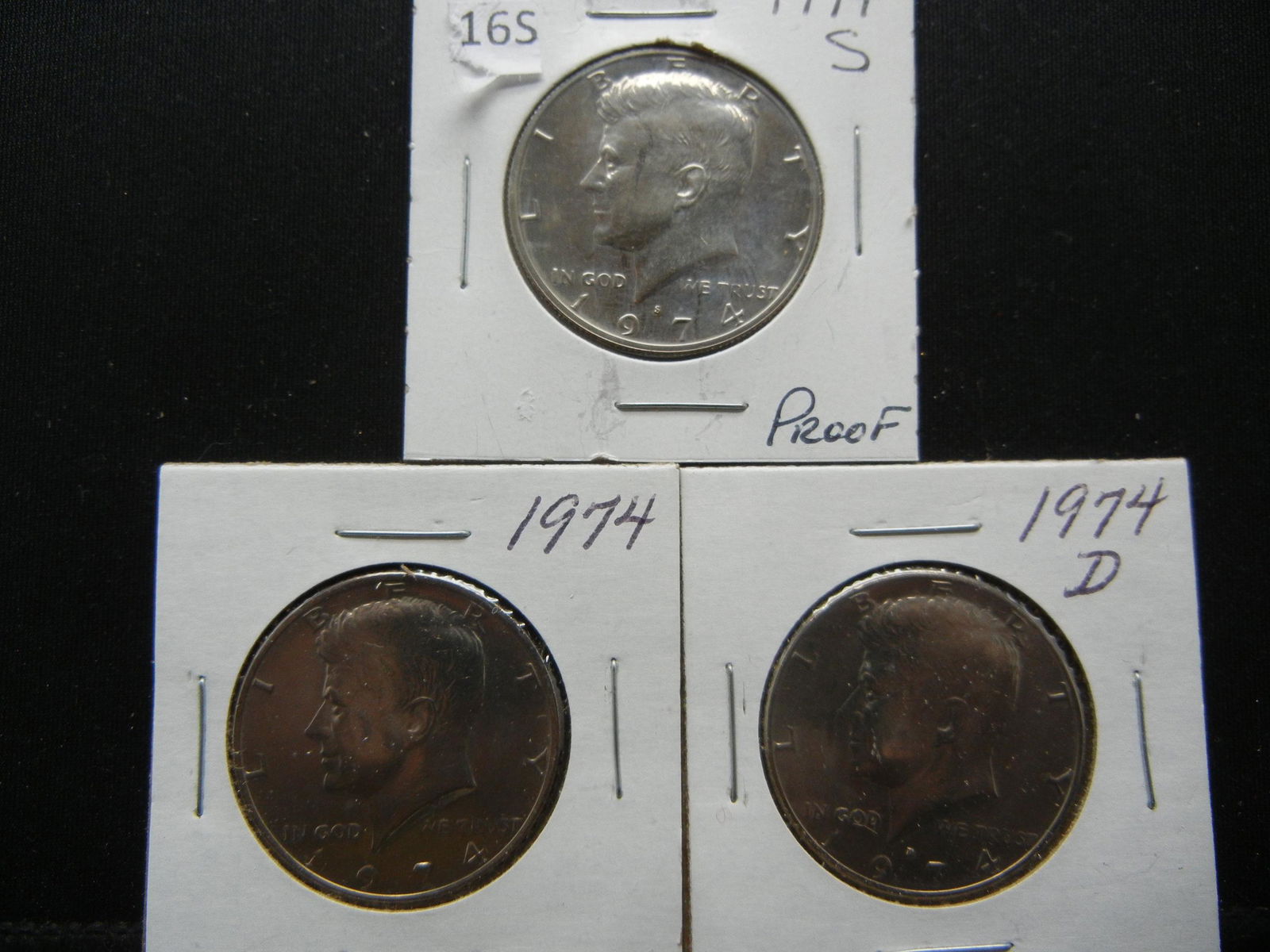 1974 S Proof, PD Kennedy Half Dollars (1 of 5)