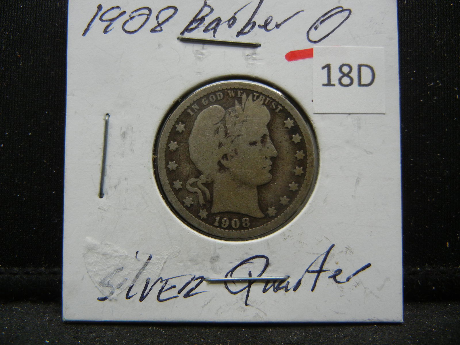 1908 O Barber Quarter (1 of 3)