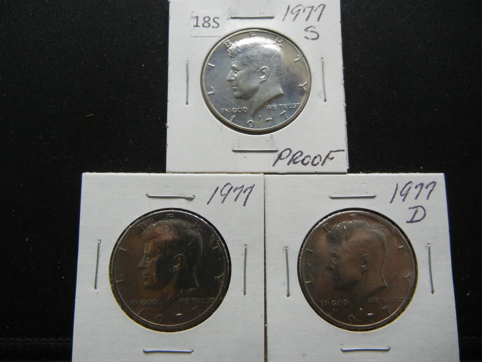 1977 S Proof, PD Kennedy Half Dollars (1 of 5)