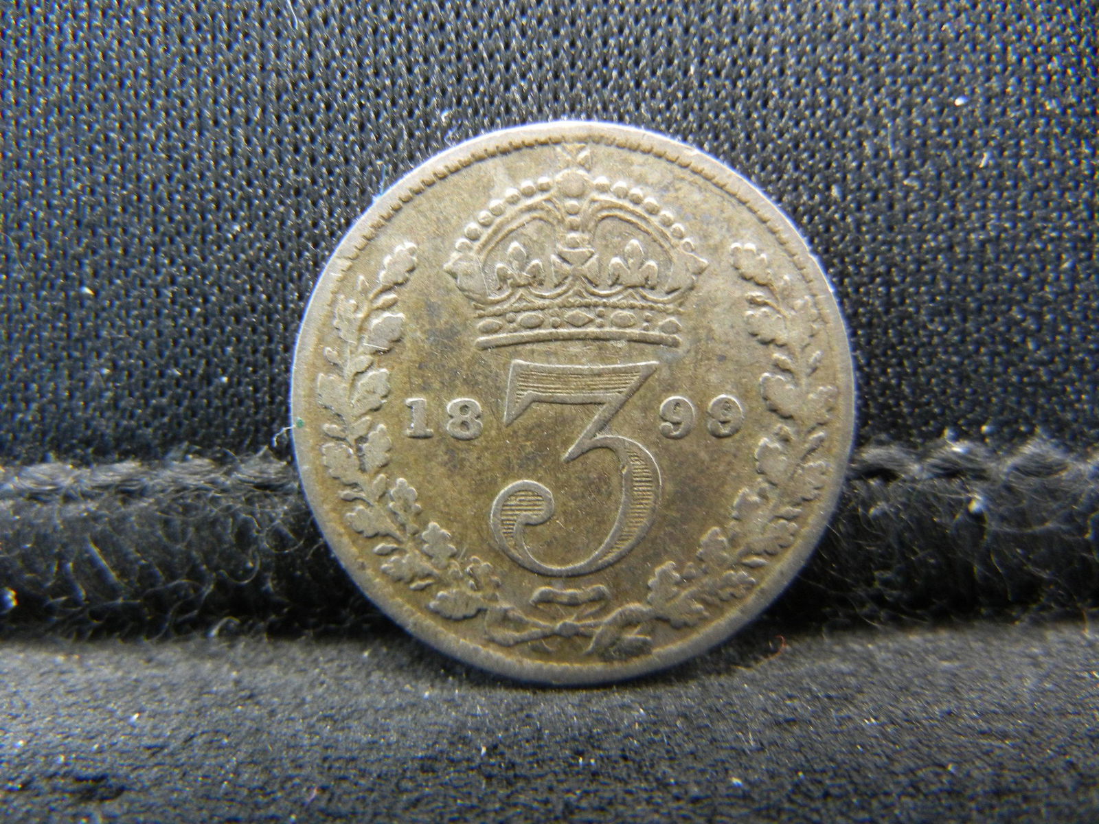1899 Great Britain 3 Pence Sterling (92.5%) Silver (1 of 2)