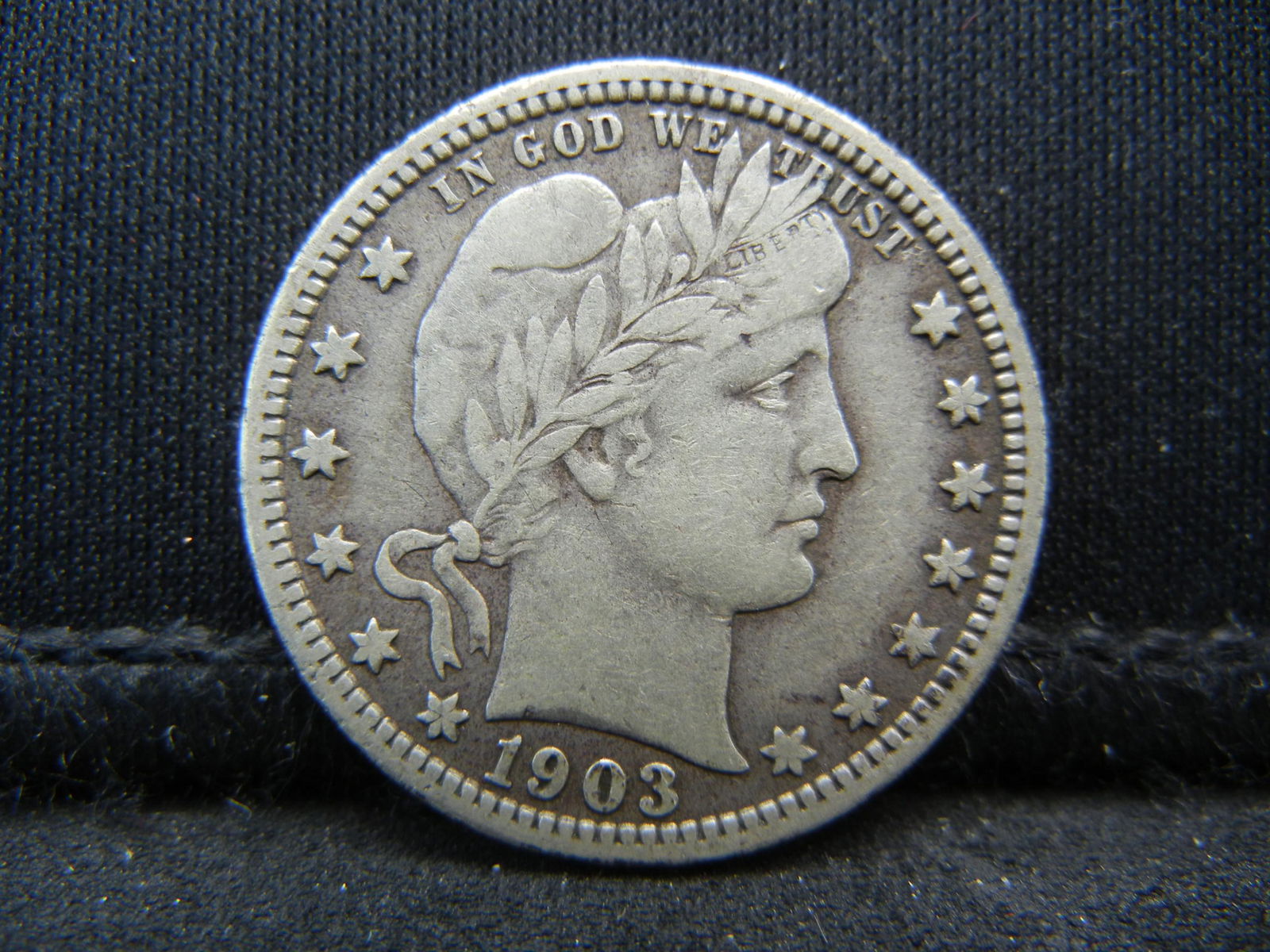1903 Barber Quarter, Fine + Condition With Full (1 of 2)