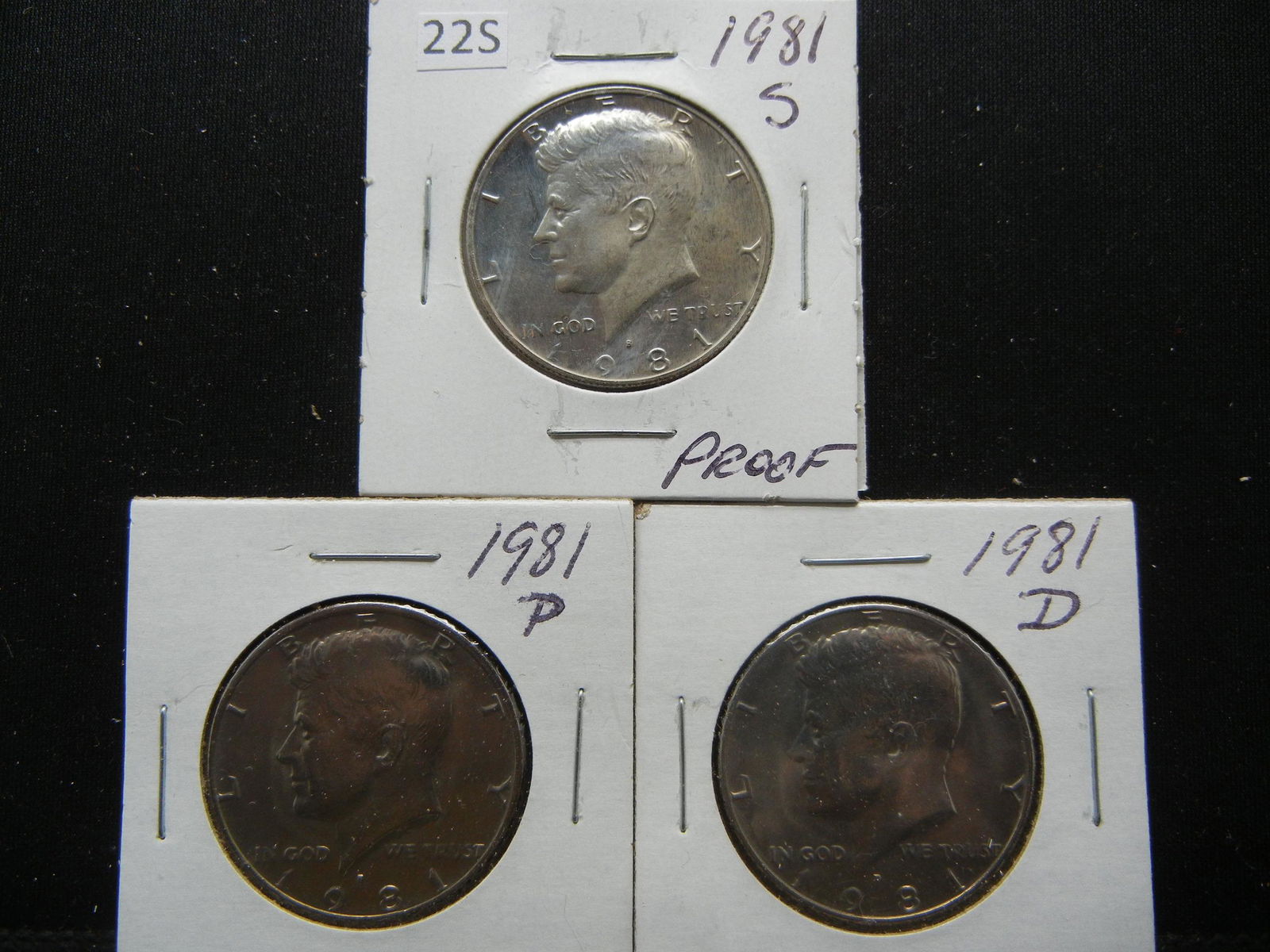 1981 S Proof, PD Kennedy Half Dollars (1 of 5)