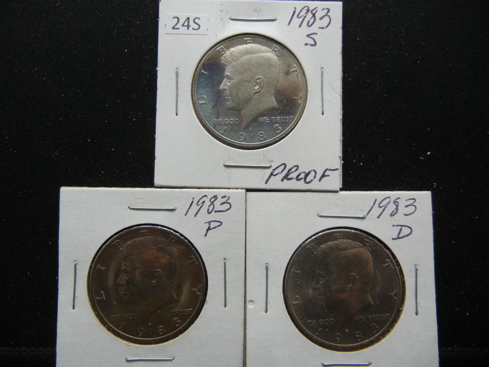 1983 S Proof, PD Kennedy Half Dollars (1 of 5)