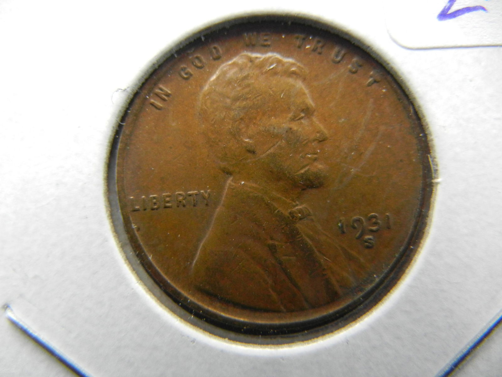 1931-S Lincoln Cent.  Almost Uncirculated.  Very Low (1 of 3)
