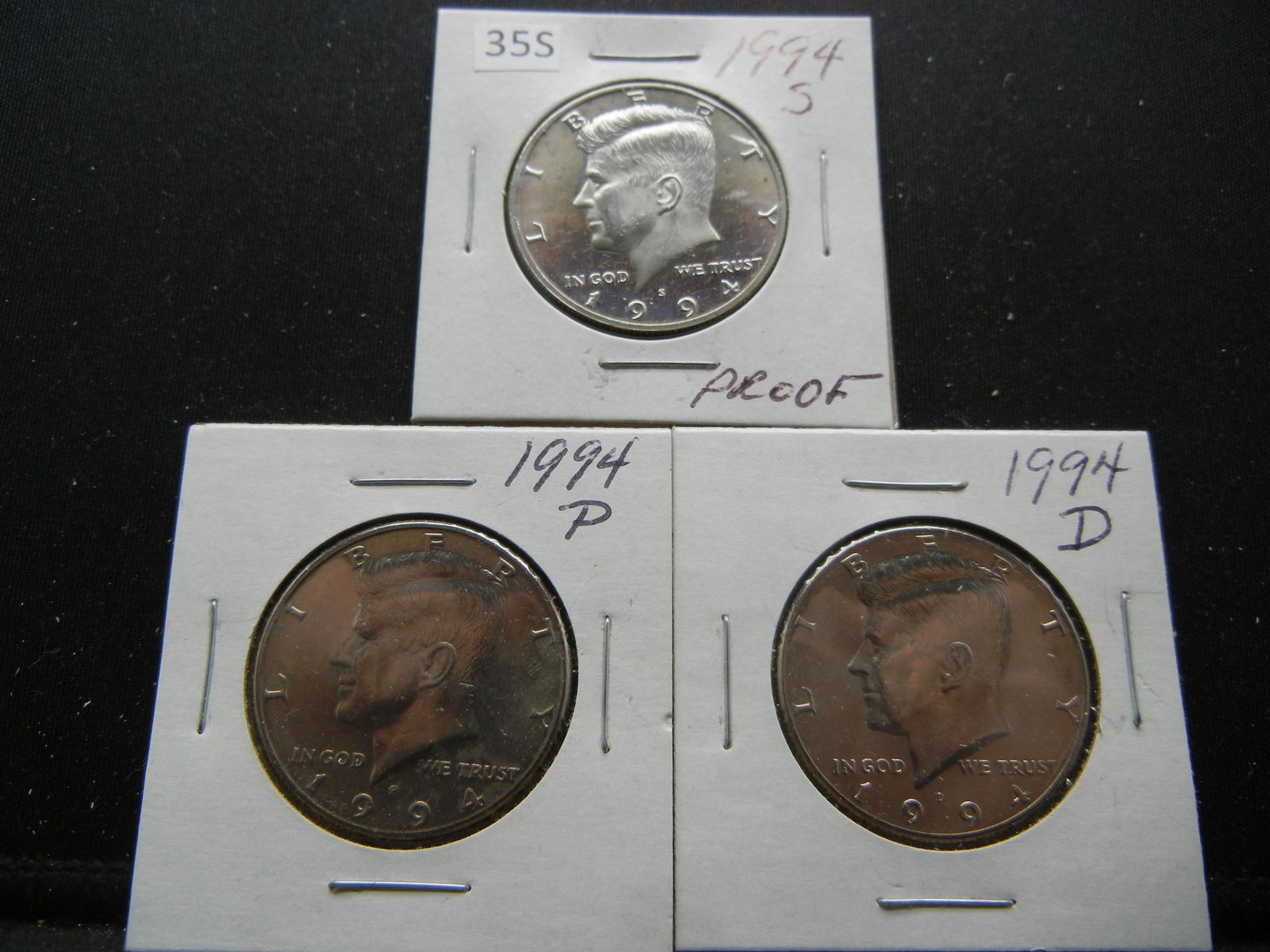 1994 S Proof, PD Kennedy Half Dollars (1 of 5)