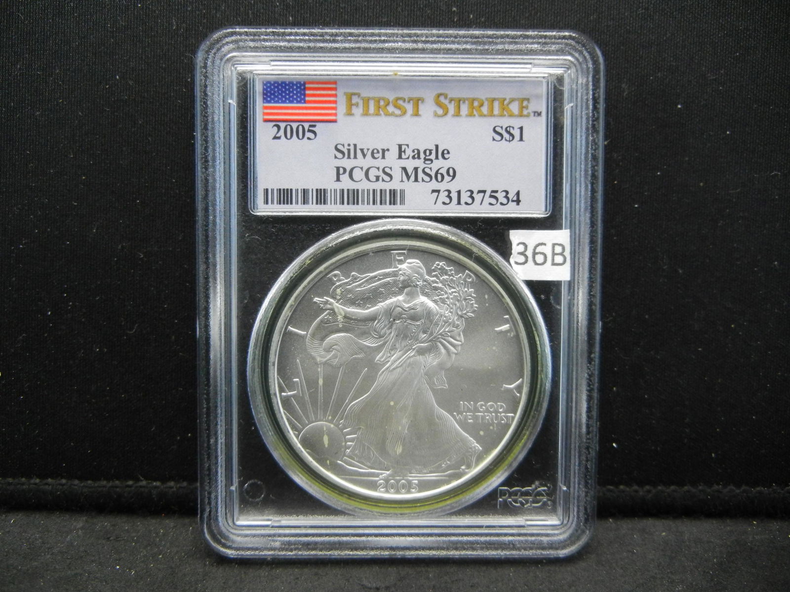 2005 Silver Eagle Dollar PCGS MS69 First Strike 1 Oz (1 of 4)