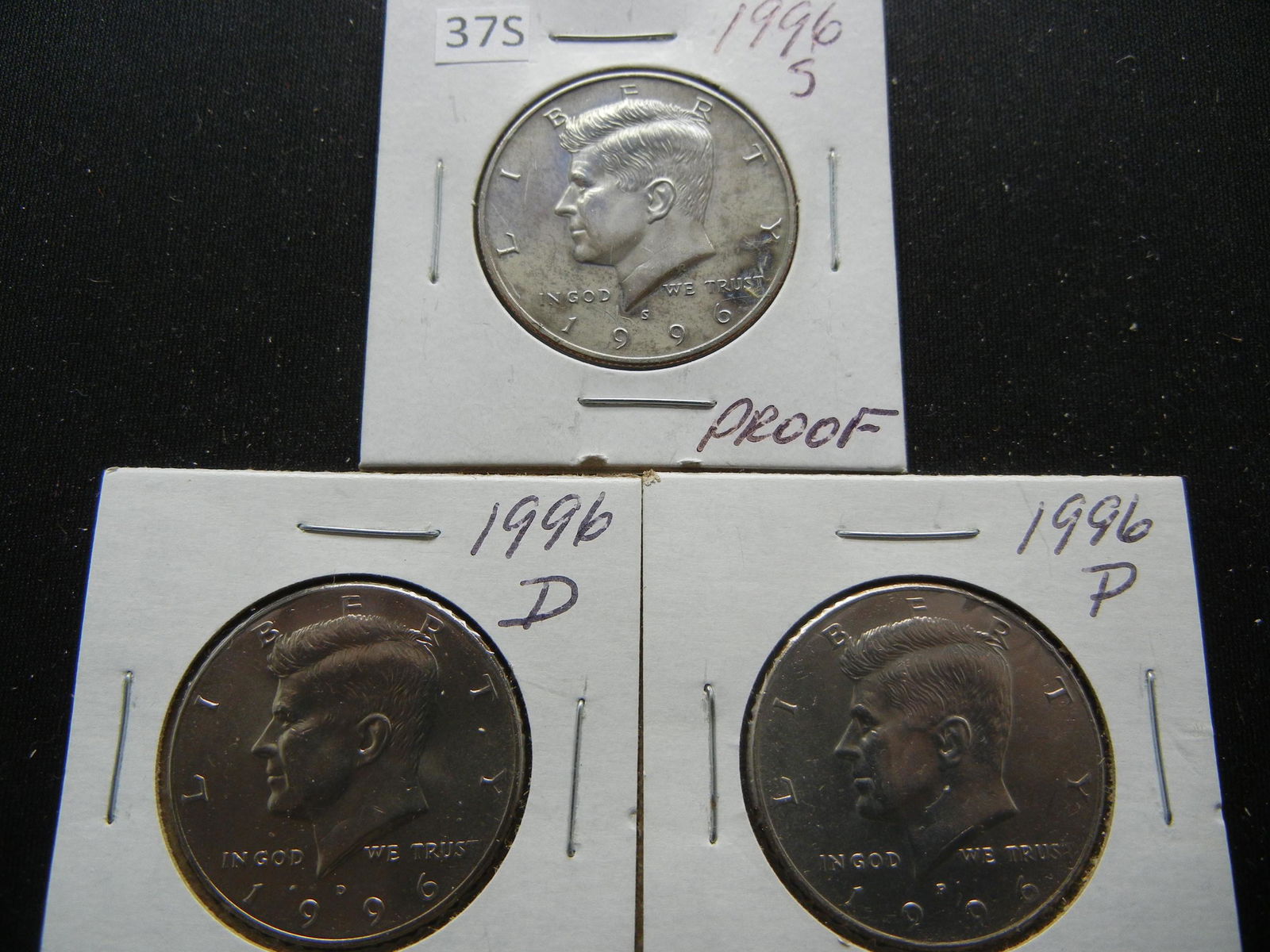1996 S Proof, PD Kennedy Half Dollars (1 of 5)