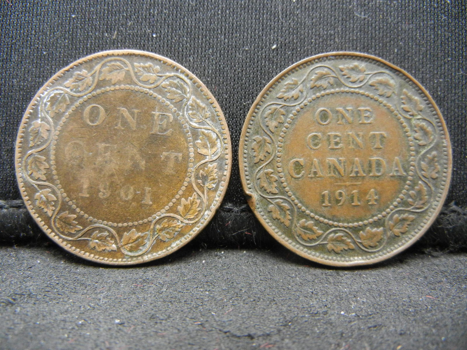 2-CANADA VINTAGE CENT'S, (1901 & 1914) (1 of 2)