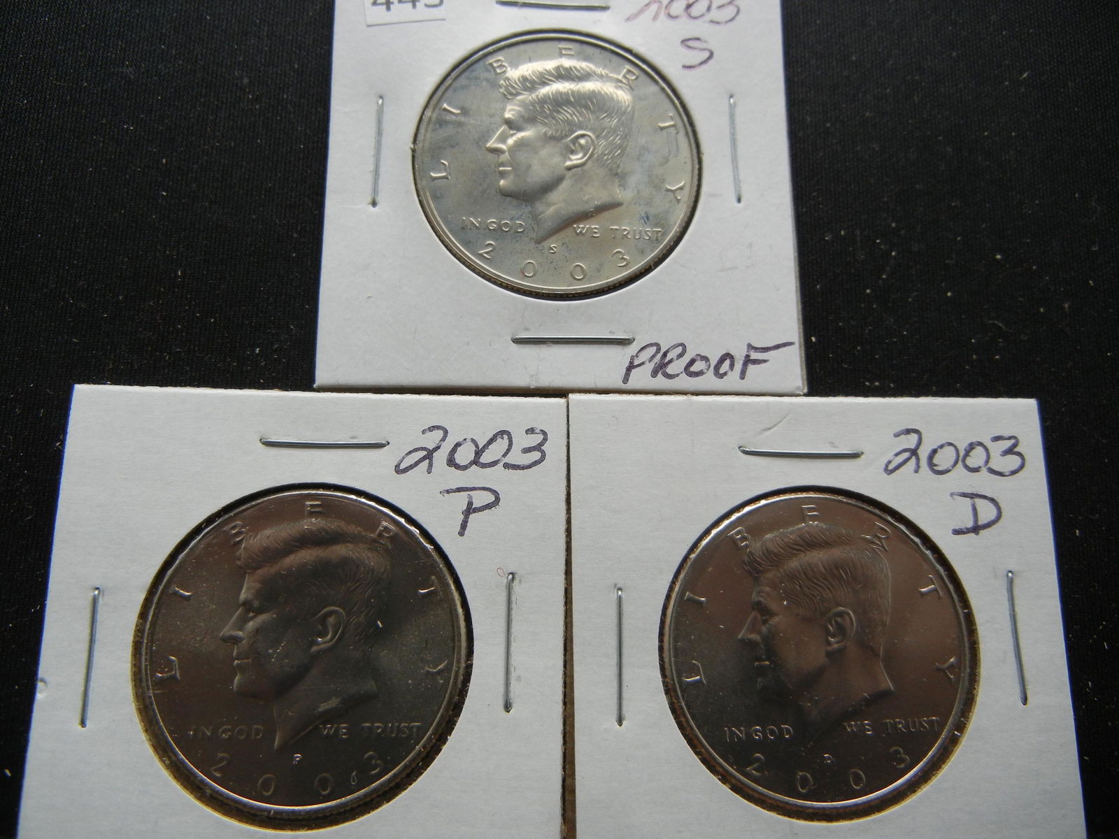 2003 S Proof, PD Kennedy Half Dollars (1 of 5)