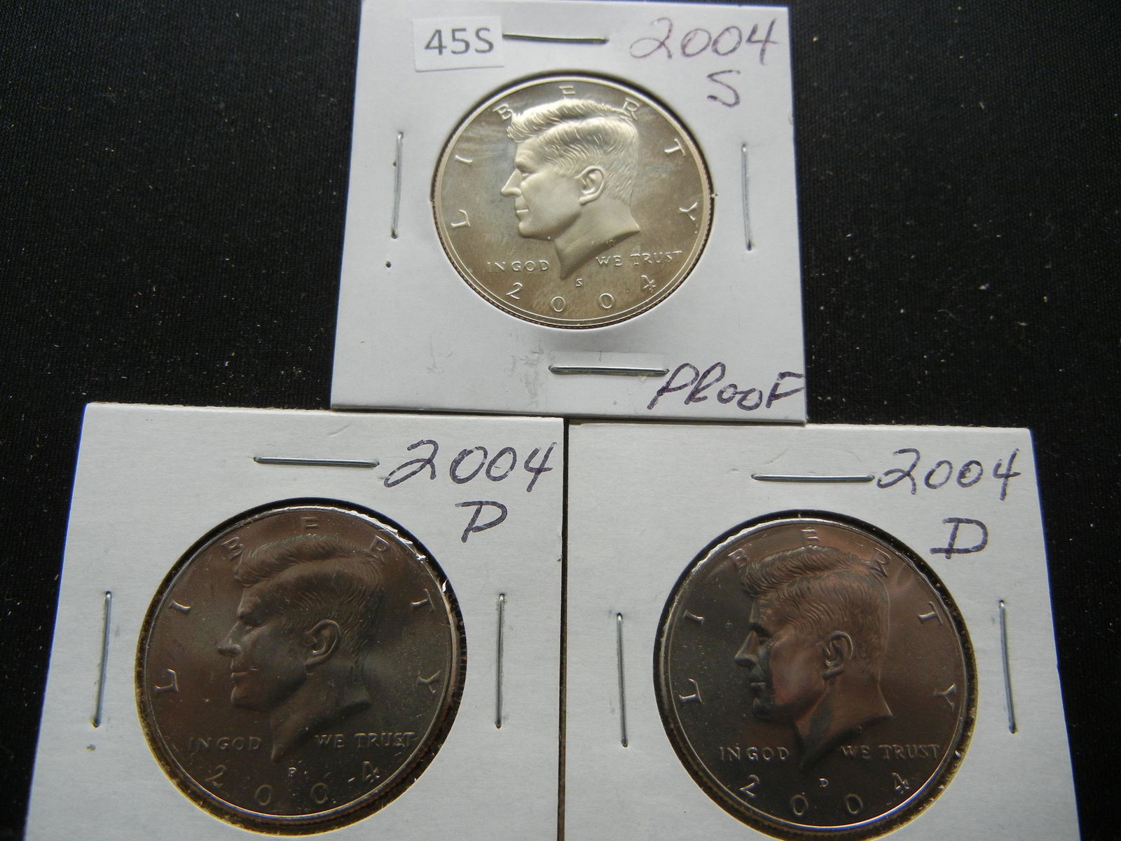 2004 S Proof, PD Kennedy Half Dollars (1 of 5)