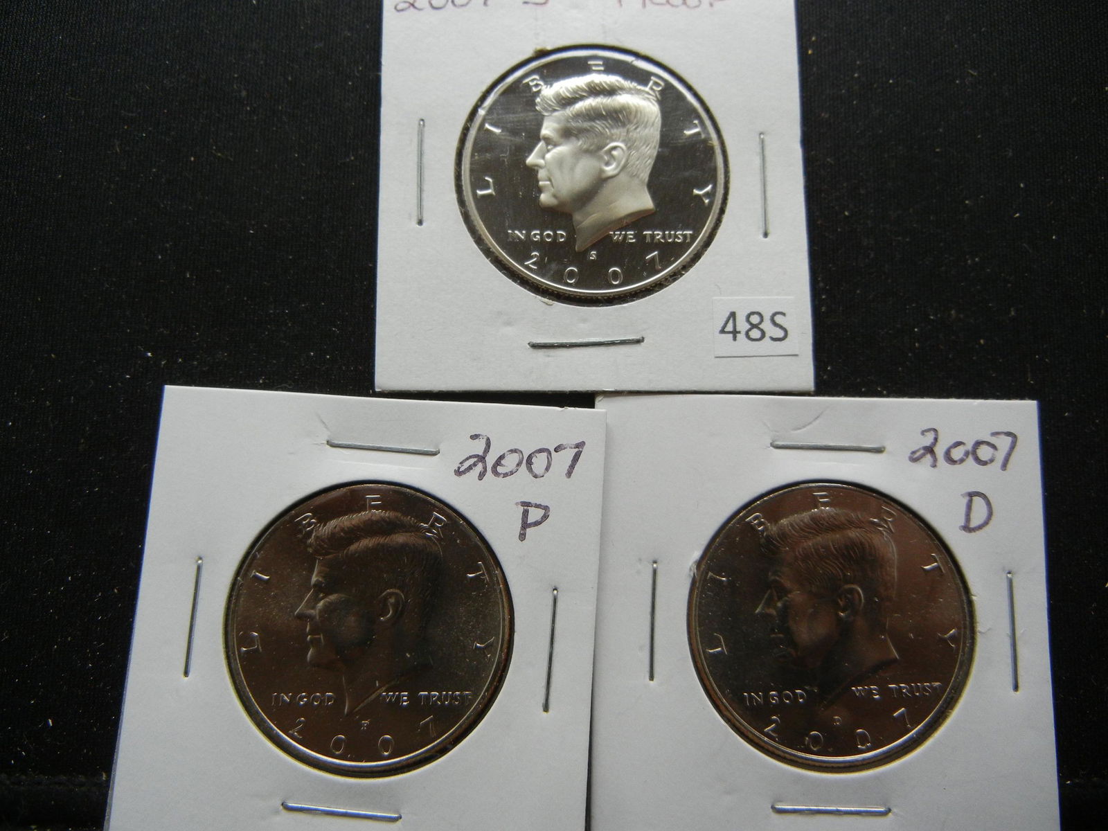 2007 S Proof, PD Kennedy Half Dollars (1 of 5)