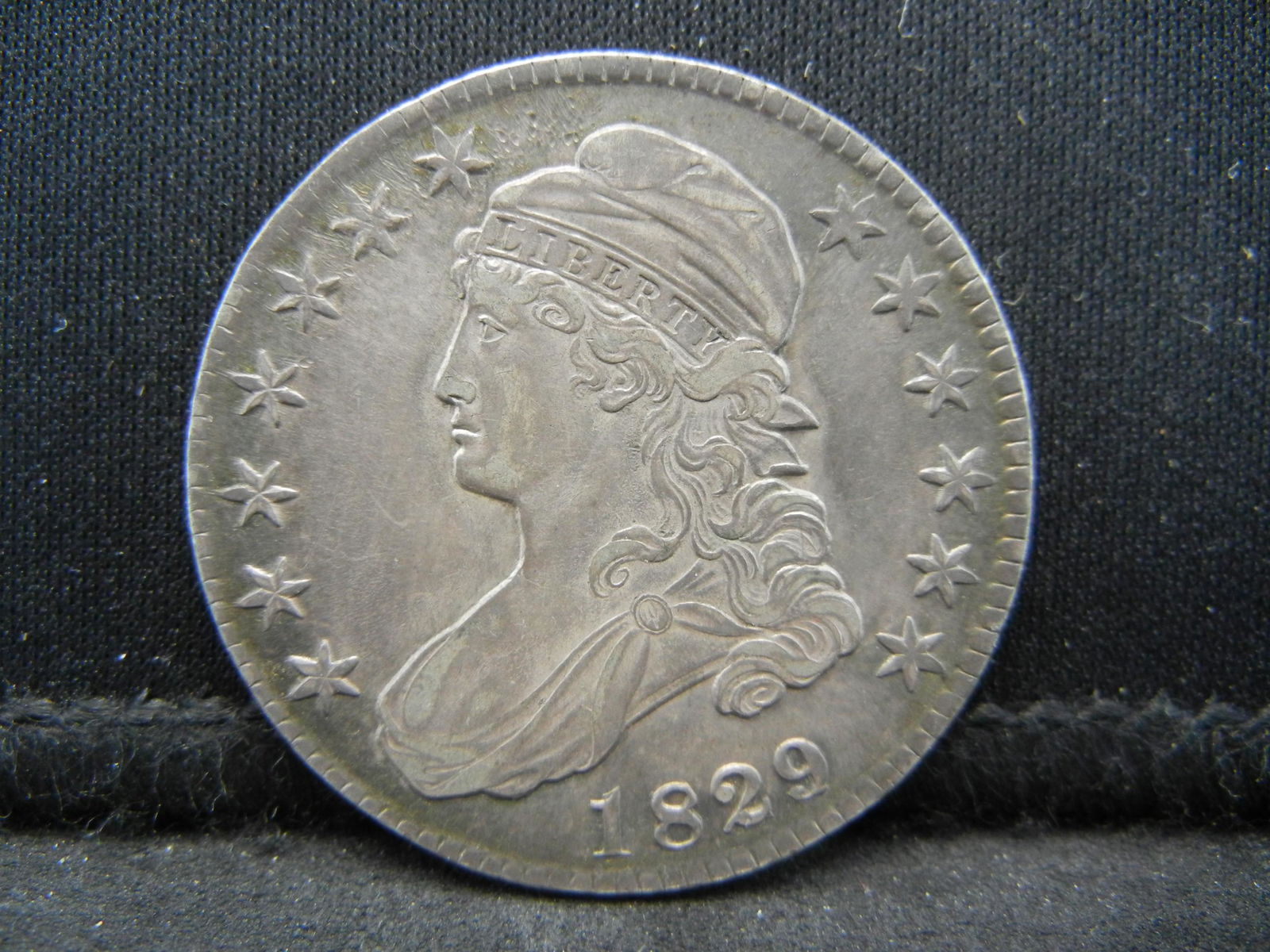1829 Capped Bust Half Dollar CH BU+ Nice Super Luster (1 of 2)