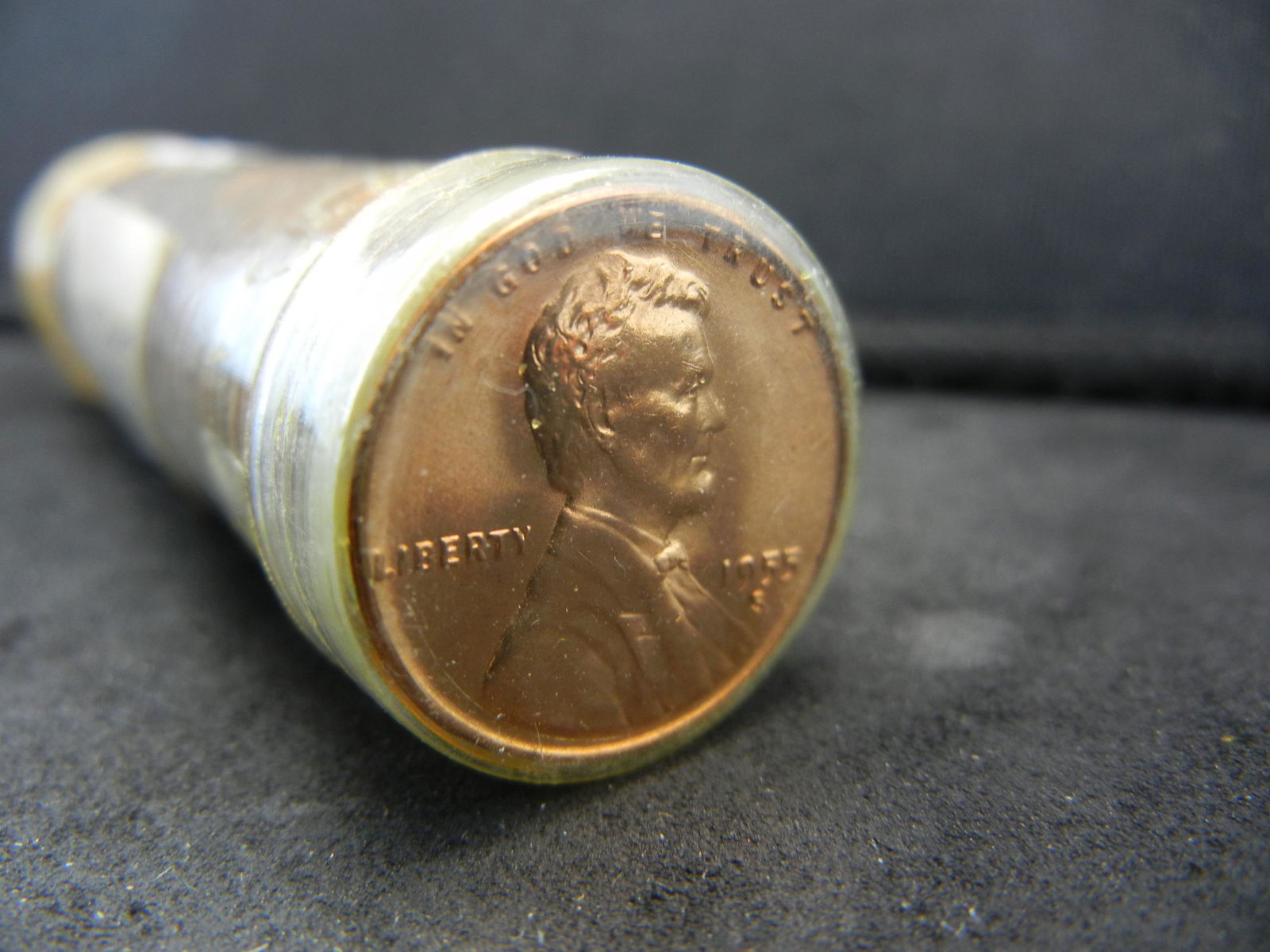 Gem BU Roll 1955s Lincoln Wheat Cents (1 of 2)