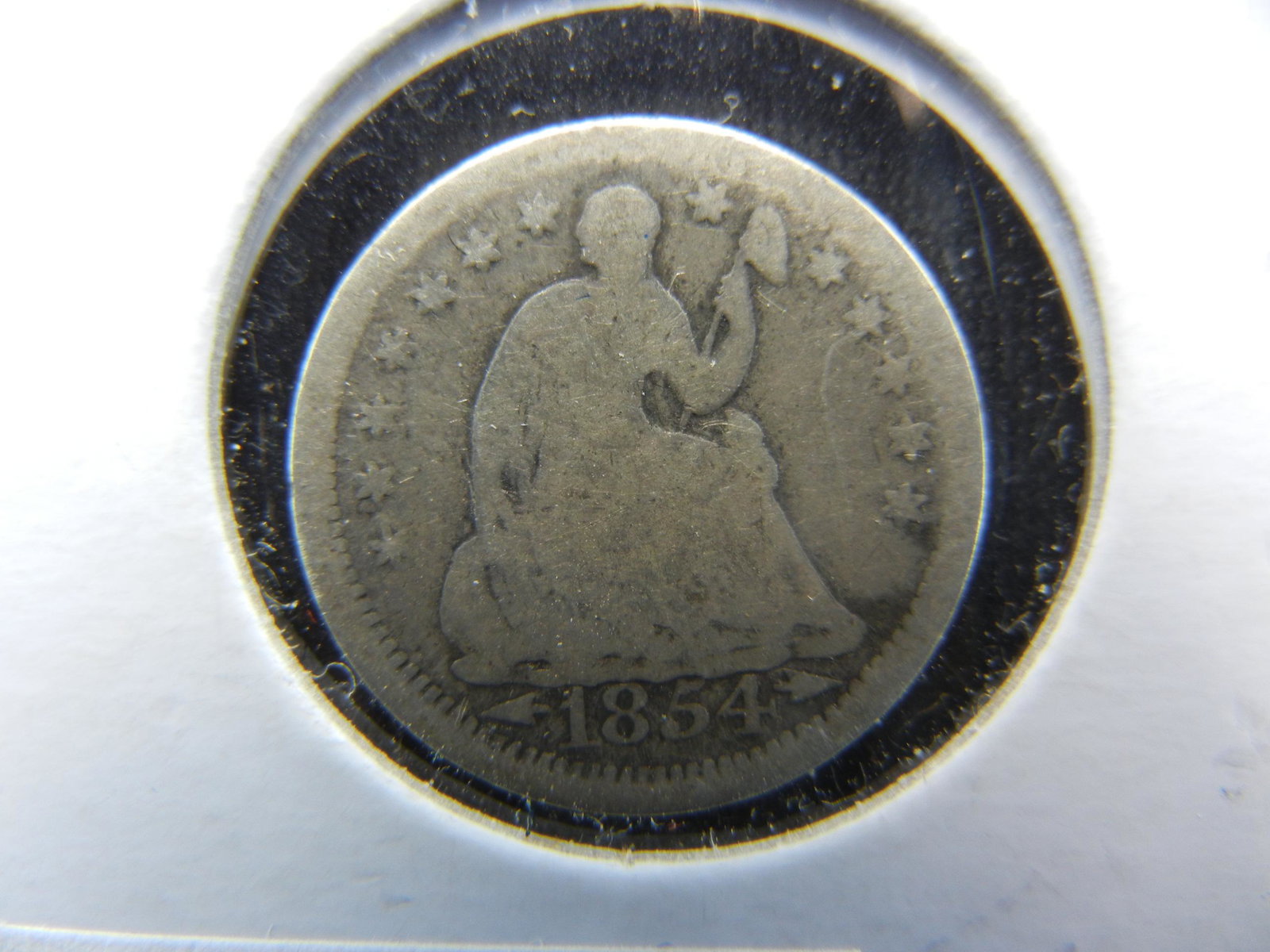 1854 Seated half Dime (1 of 3)