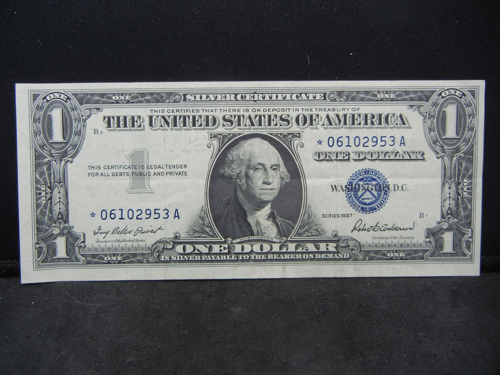 Series 1957 United States $1.00 Silver Certificate Note (1 of 3)