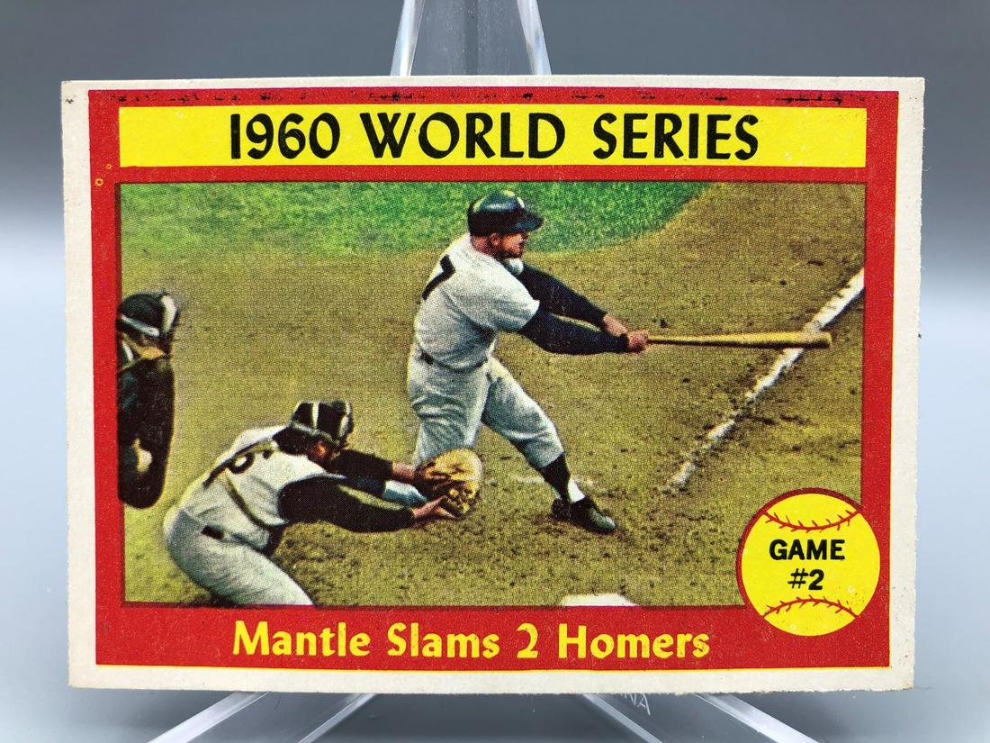 1961 Topps World Series Mickey Mantle Slams 2 Homers (1 of 2)