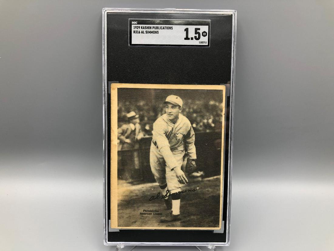 1929 Kashin Publications R316 AL Simmons SGC 1.5 - Very (1 of 4)