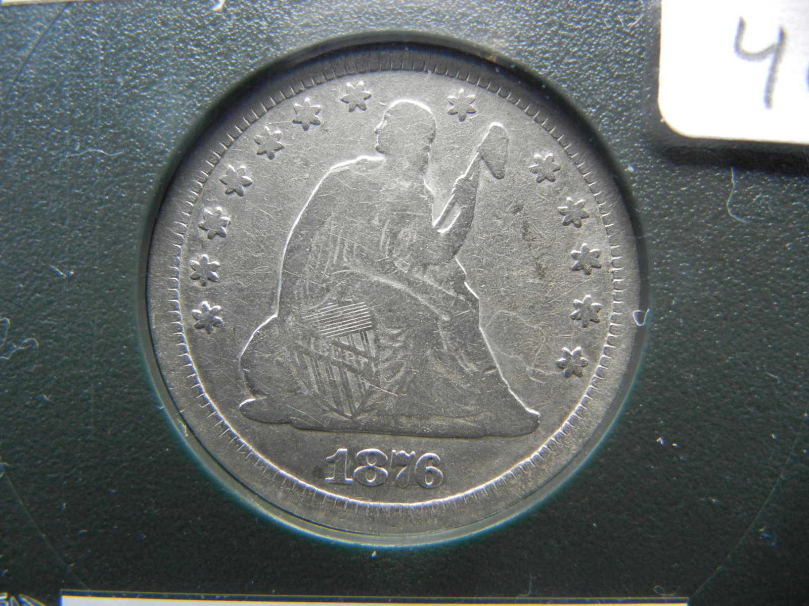 1876 CC Seated Liberty Quarter (1 of 4)