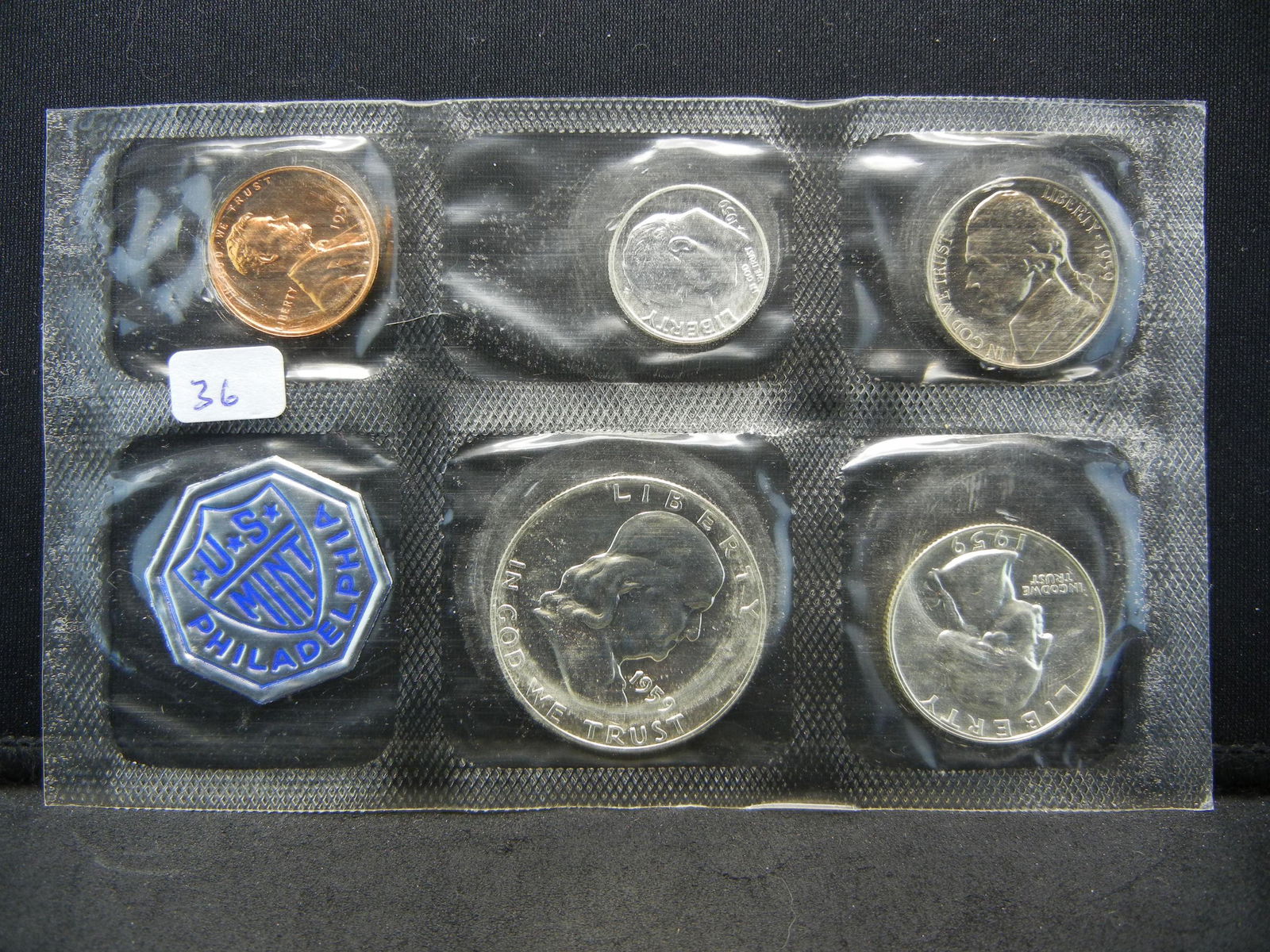 1959 US Silver Proof Set in government holder. (1 of 2)