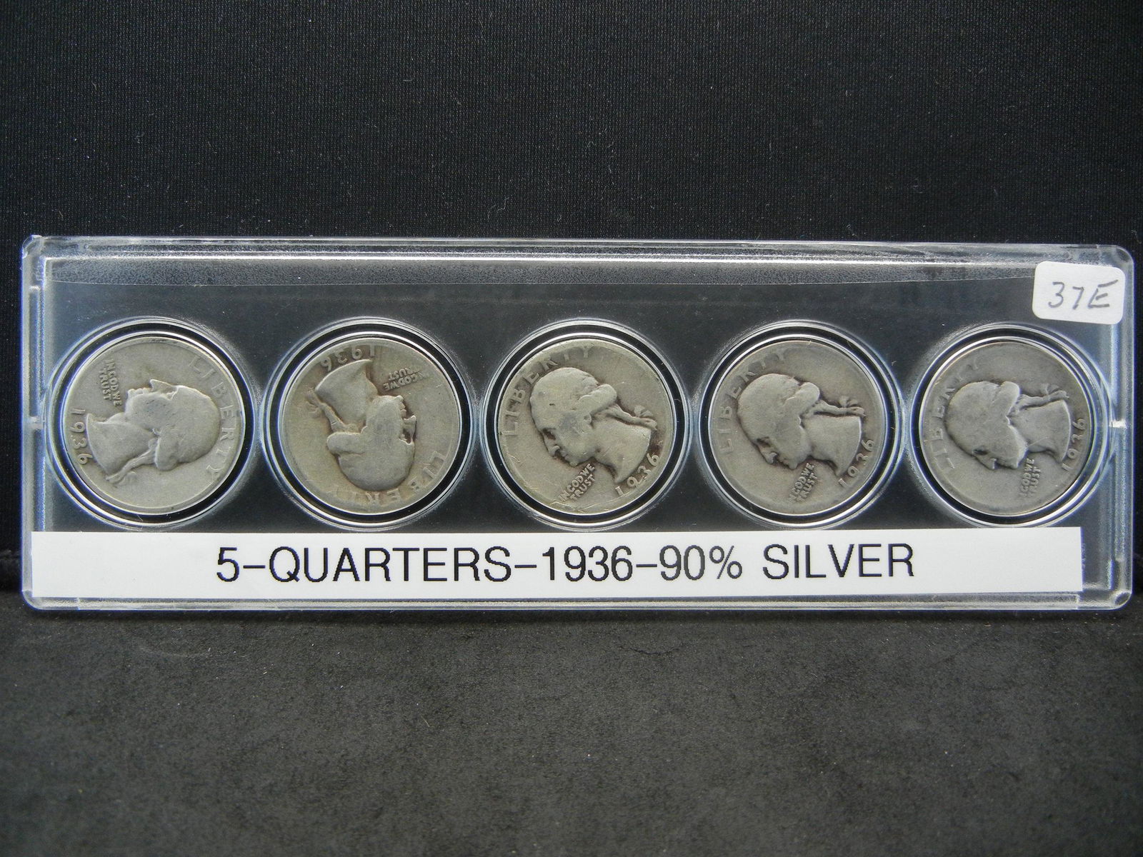(5) 1936 Washington Quarters 90% Silver (1 of 2)