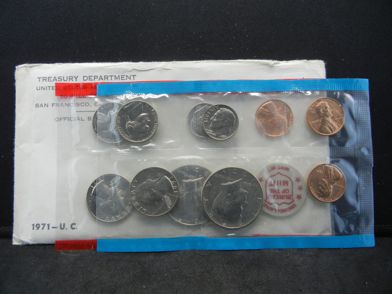 1971 US Mint Set with all P  and D minted coins and the (1 of 5)
