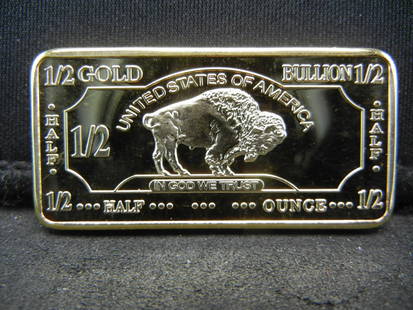 1 Troy Ounce 100 Mills .999 Fine Gold Clad Buffalo