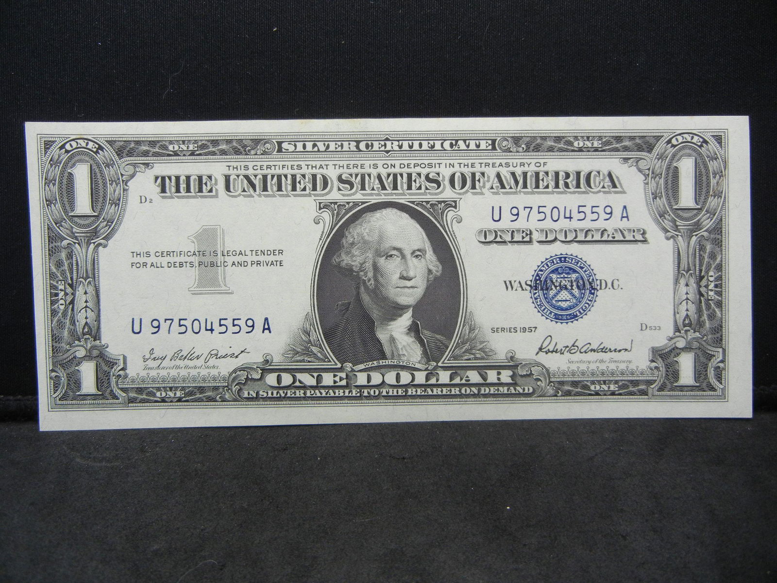 1957 Crisp Unc One Dollar Silver Certificate (1 of 3)