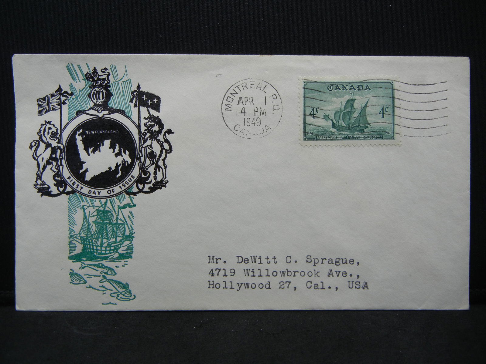 1949 Canadian First day cover and stamps (1 of 3)
