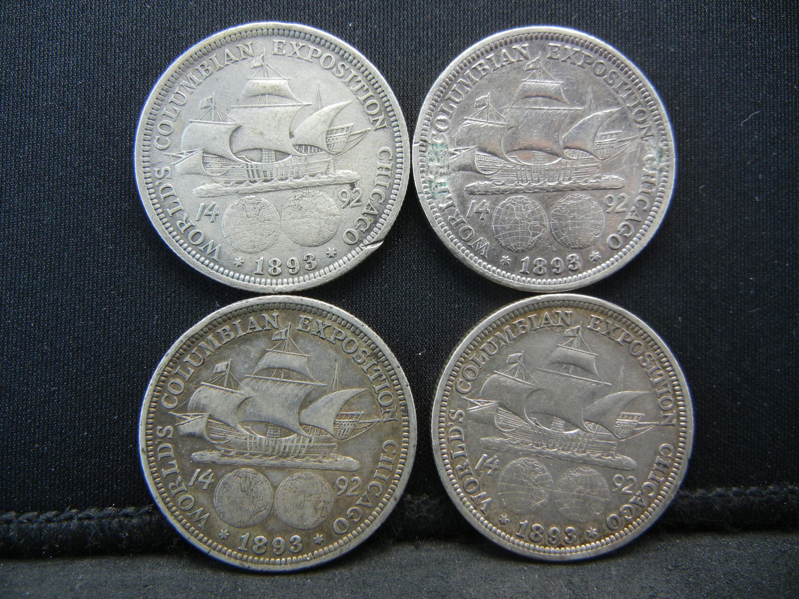 (4) 1893 Columbian Half Dollar Commemoratives (1 of 2)