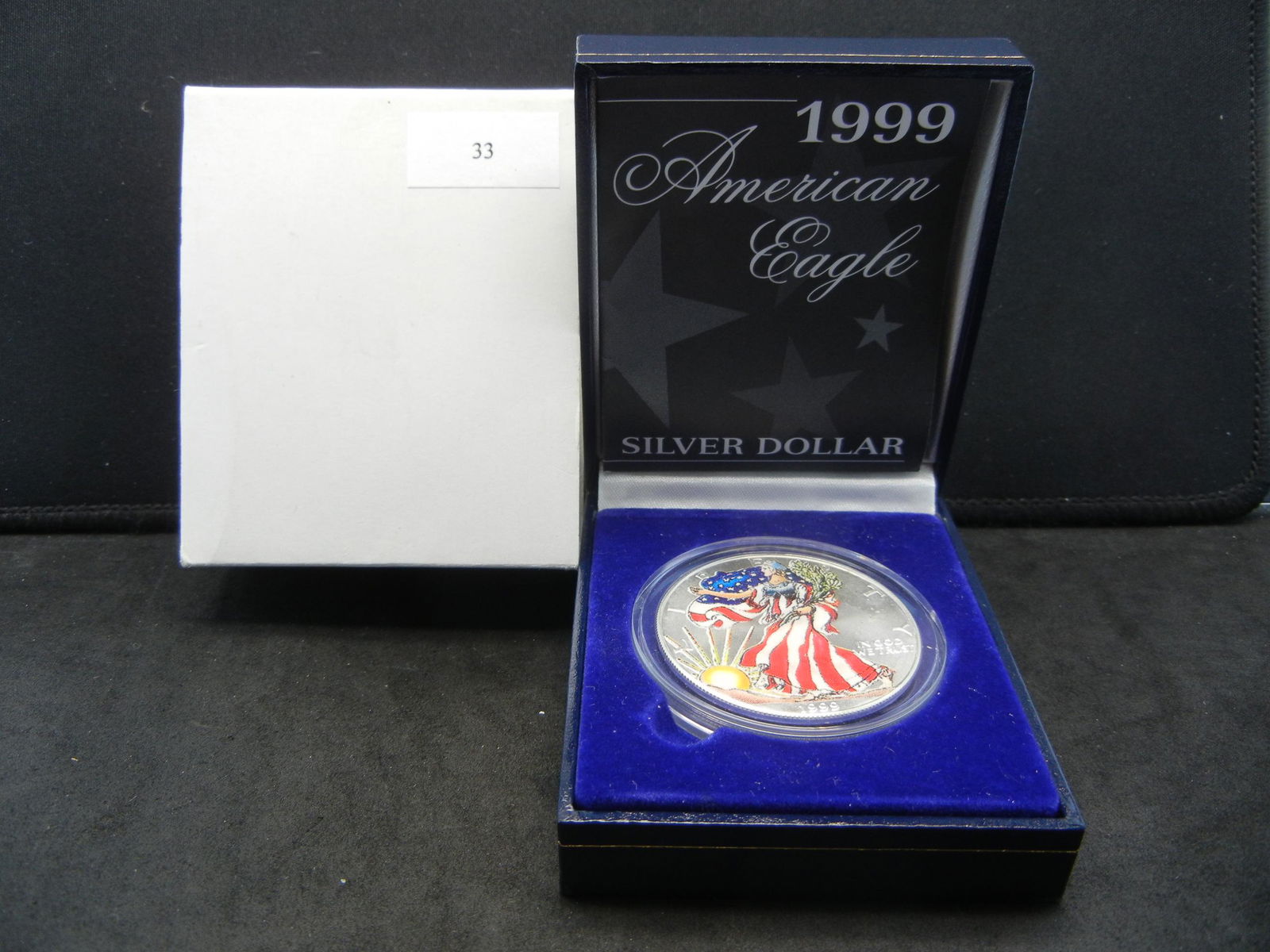 1999 American Silver Eagle Colorized Red, White, Blue (1 of 4)