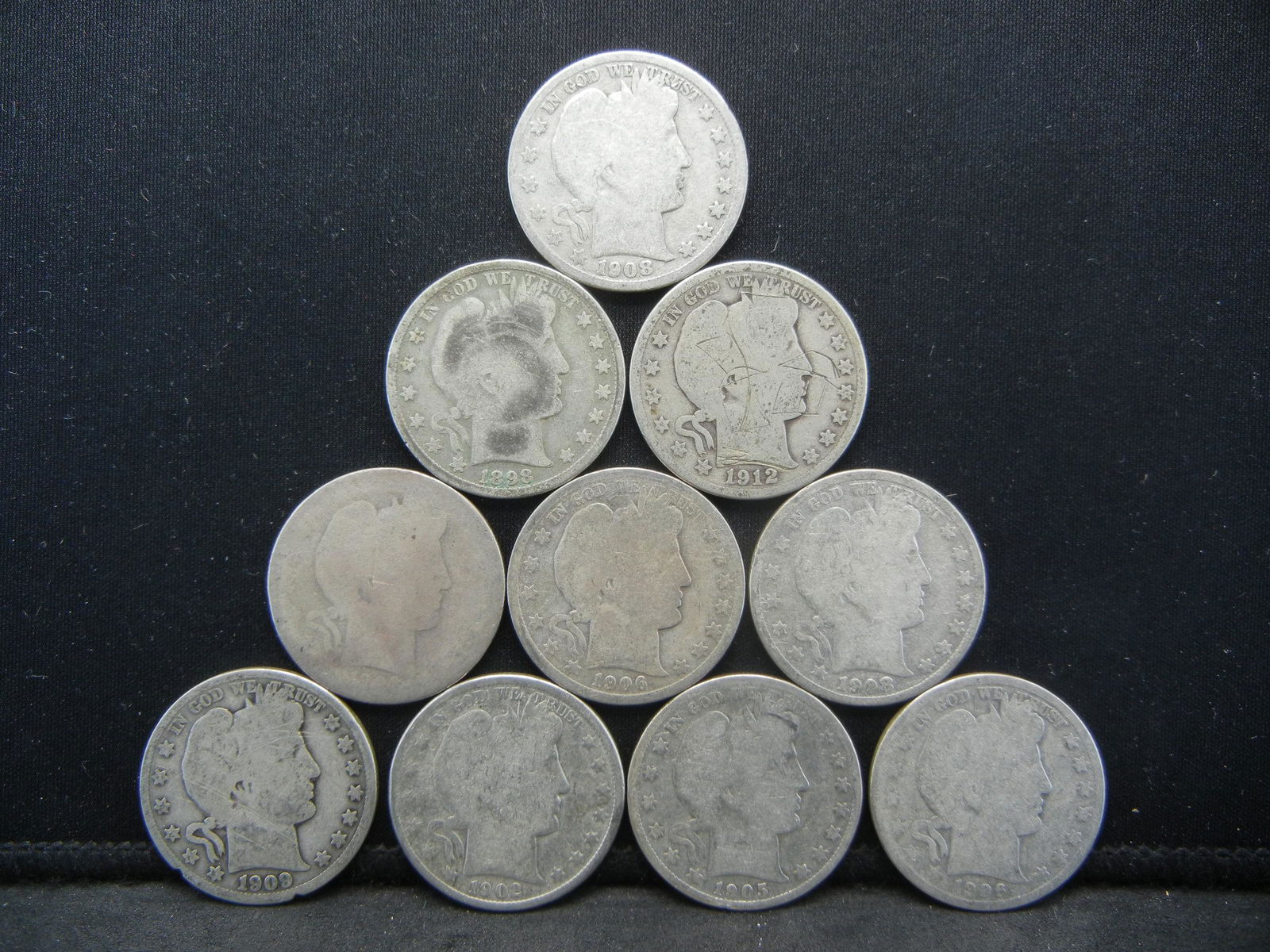 (10) Barber Half Dollars (1 of 2)