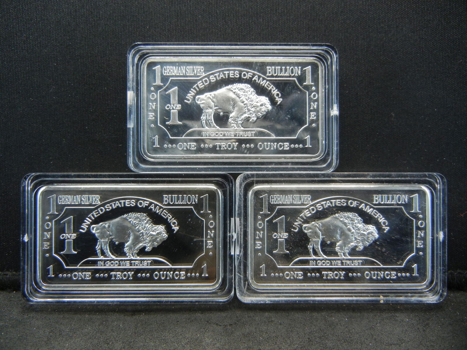 (3) CLAD One Troy Ounce German Silver Buffalo Collector (1 of 2)