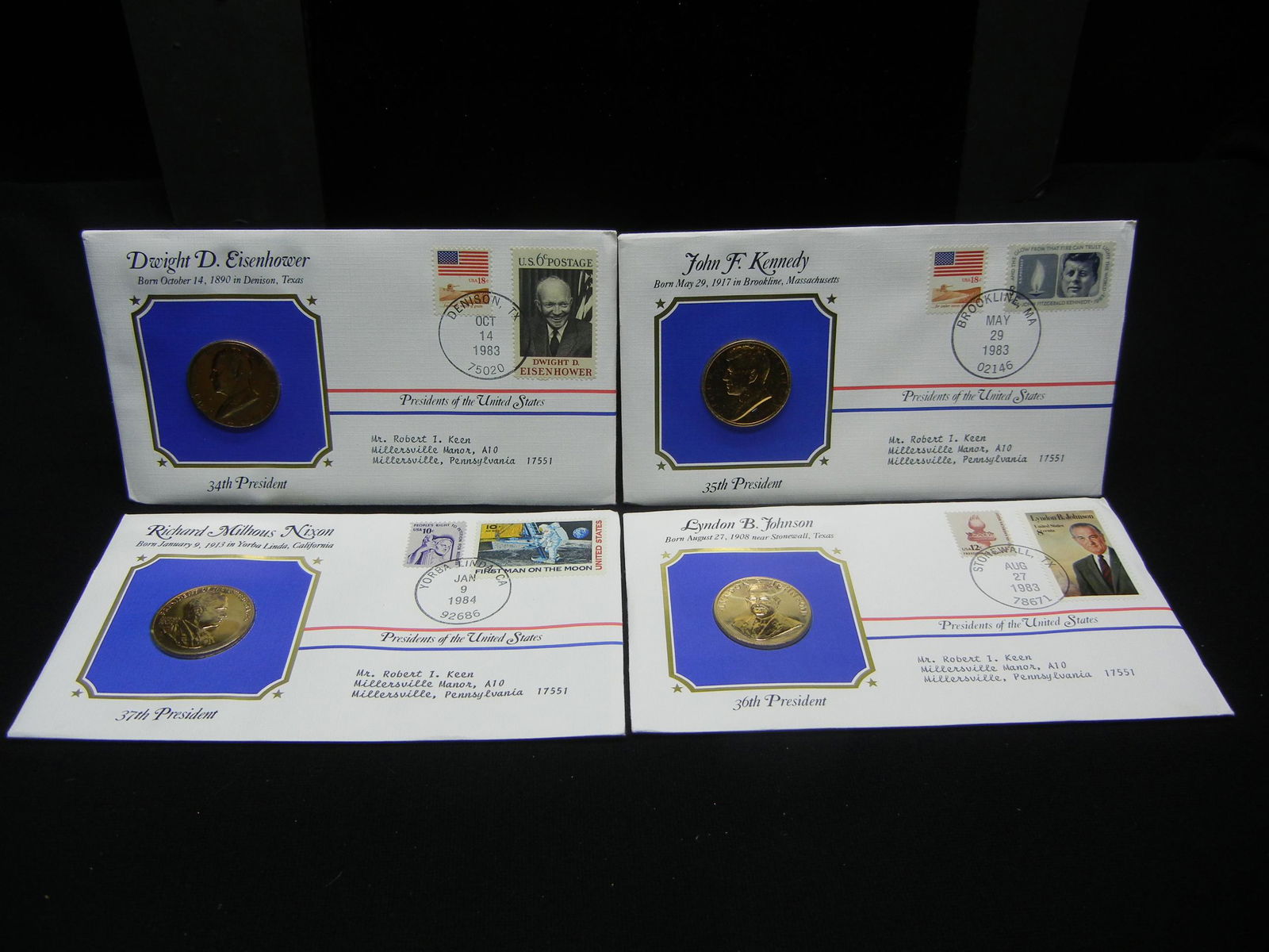 4 President Medal Cover Collection 24KT Gold Plated (1 of 20)